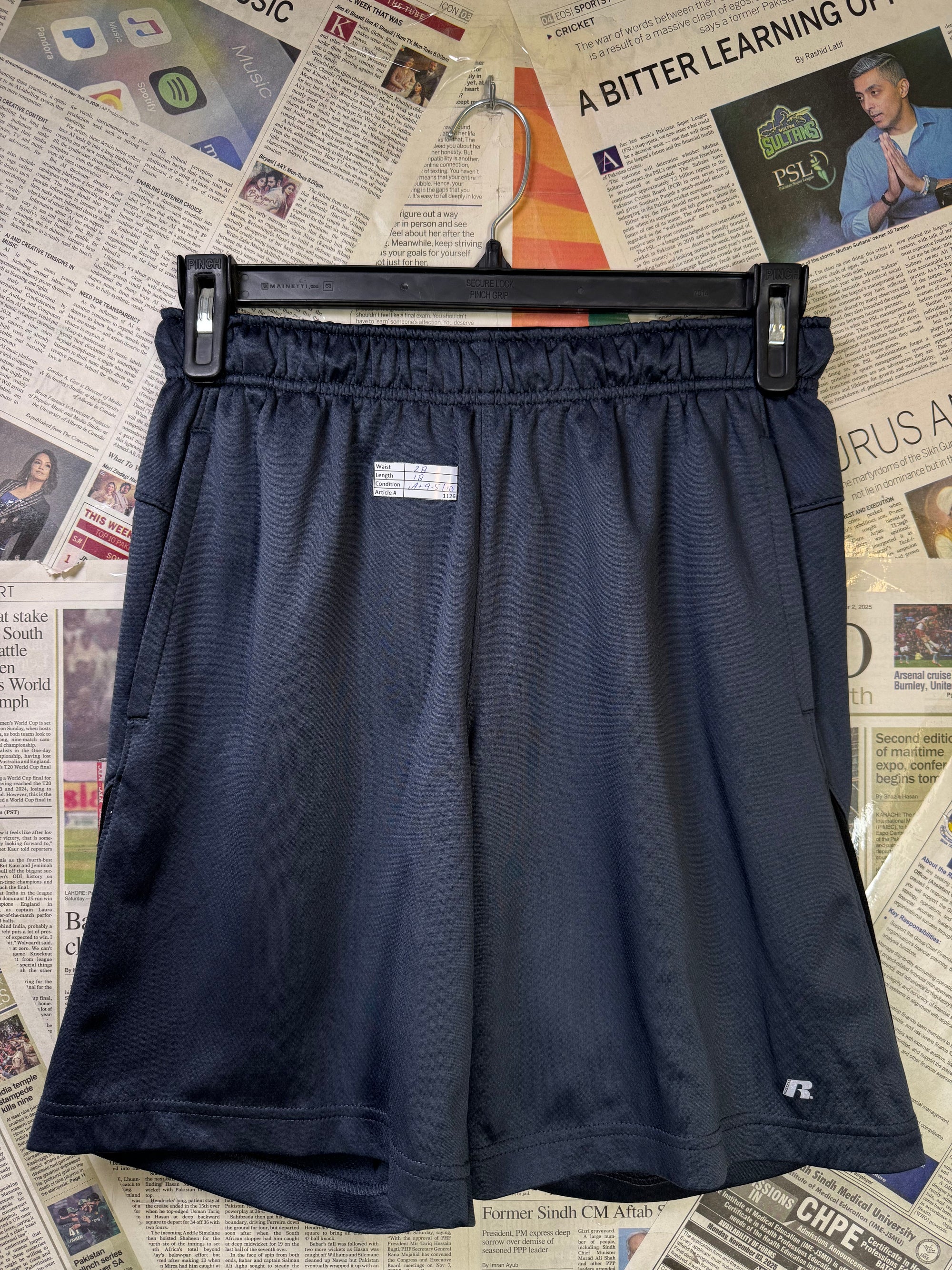 Russell® Waist: 28" | Navy Blur | Shorts | Poly | 1126 - Genuine Maal
