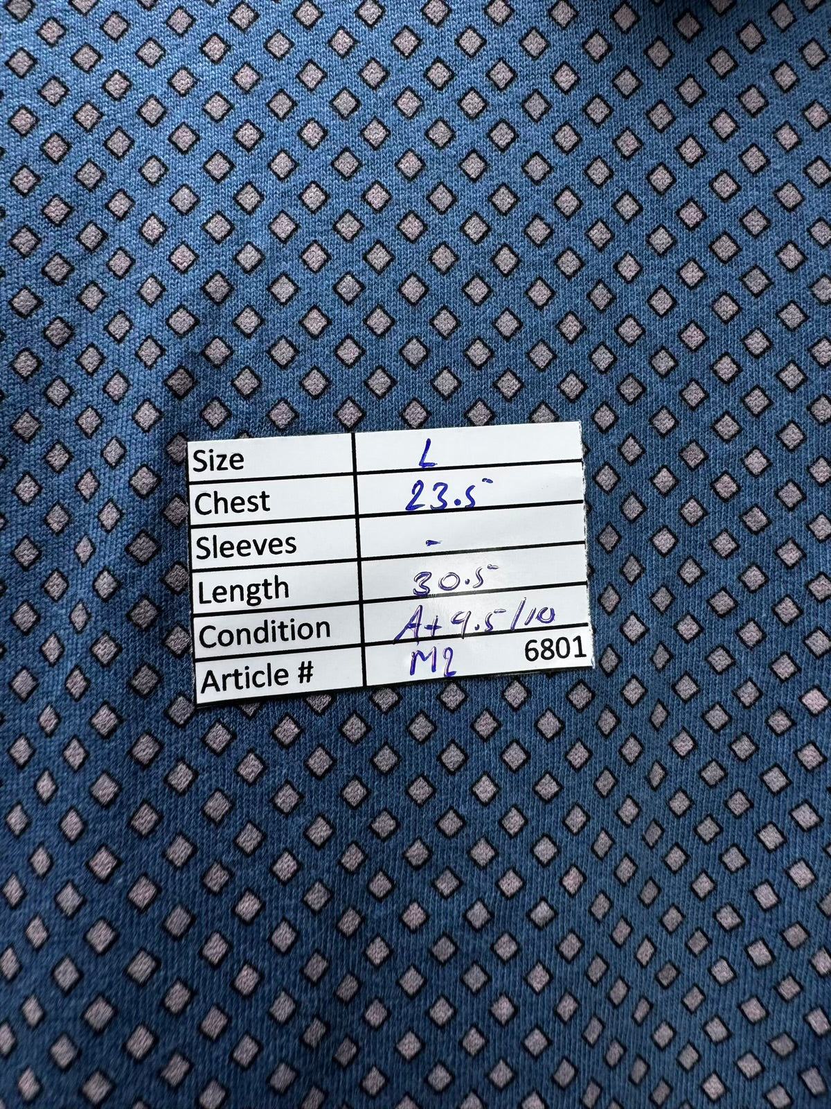 Easy® Large | Chest: 23.5" | Blue | Polo Shirt | Cotton | M2 - 6801