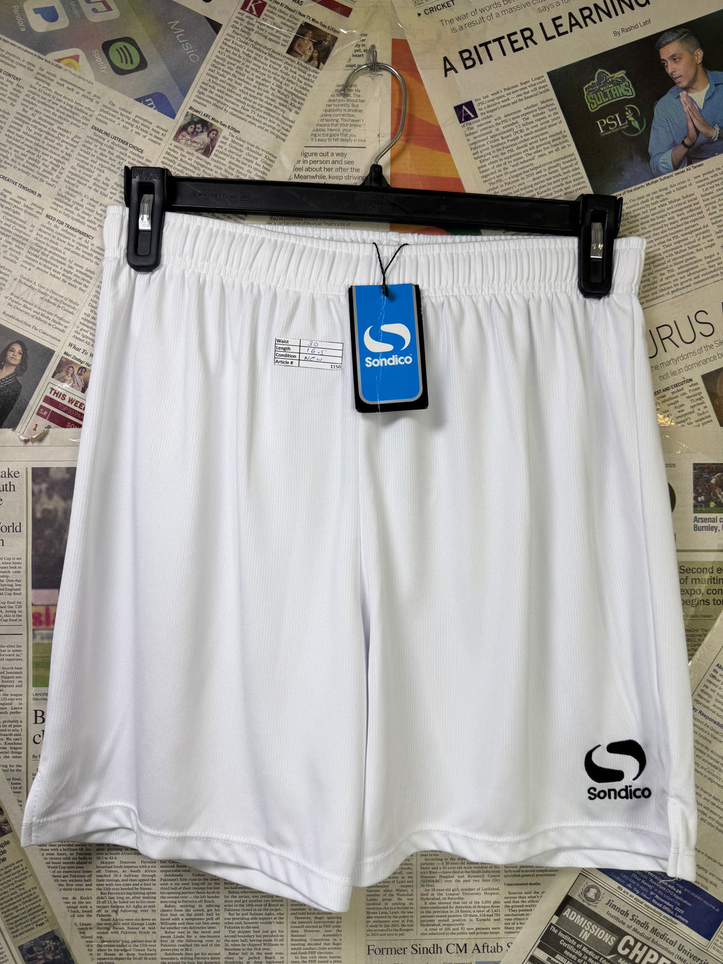 Sondico® Waist: 30" | White | Shorts | Poly | 1150 - Genuine Maal