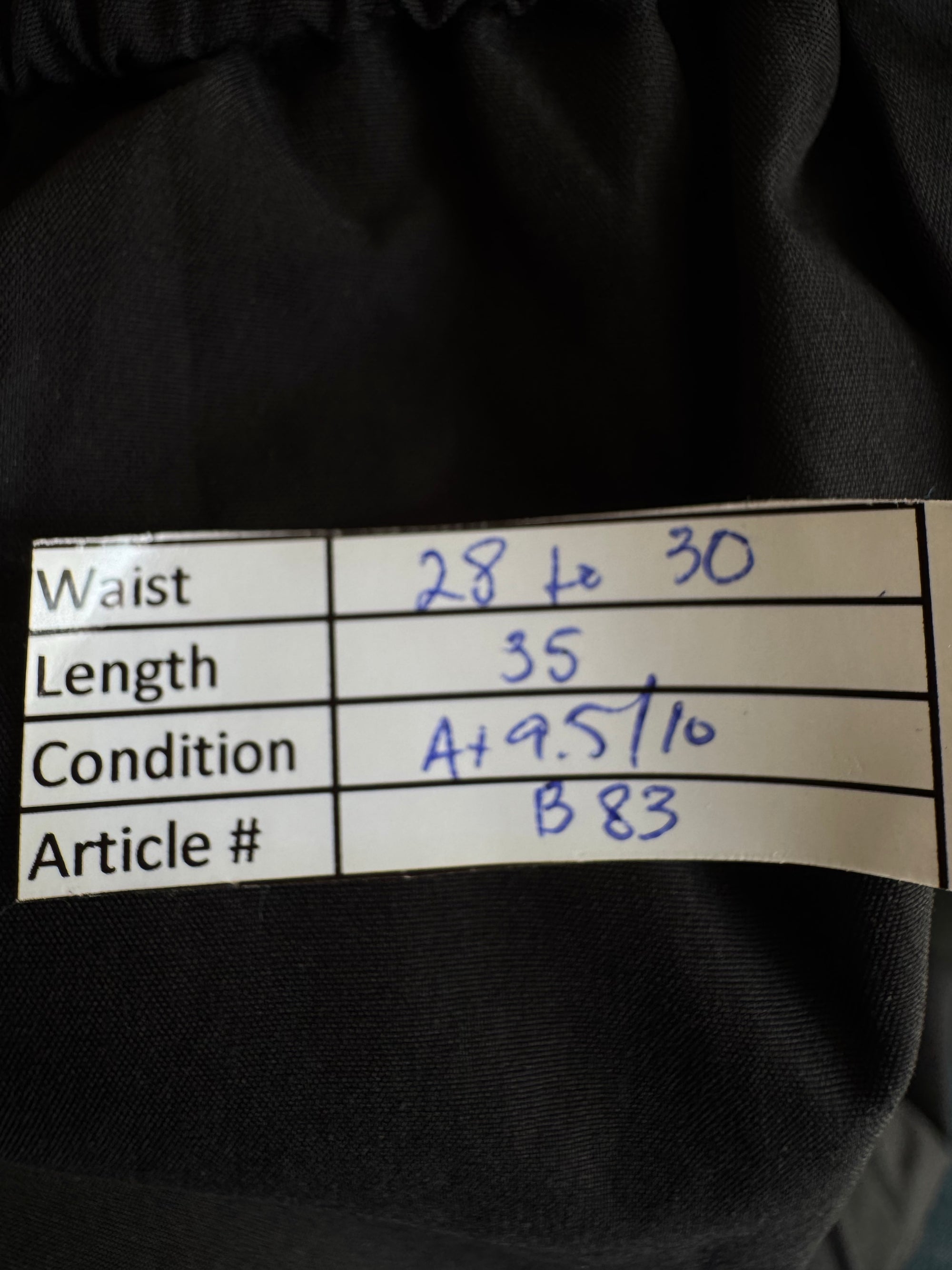 Waist: 28" to 30" | Black | Cargo Trousers | B83 - Genuine Maal