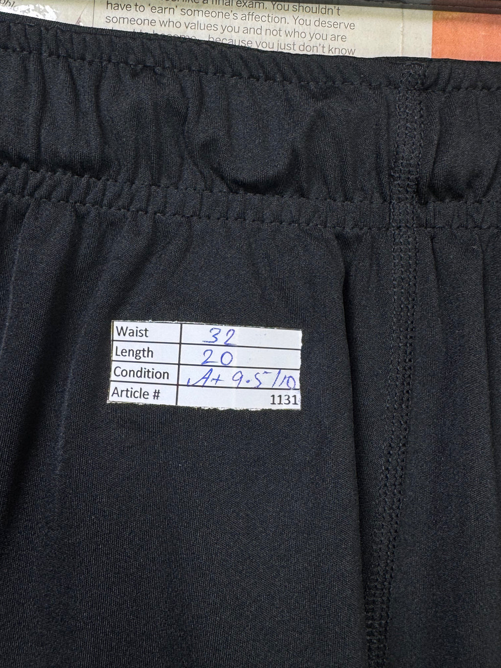 N*ke® Waist: 32" | Black | Shorts | Poly | 1131 - Genuine Maal