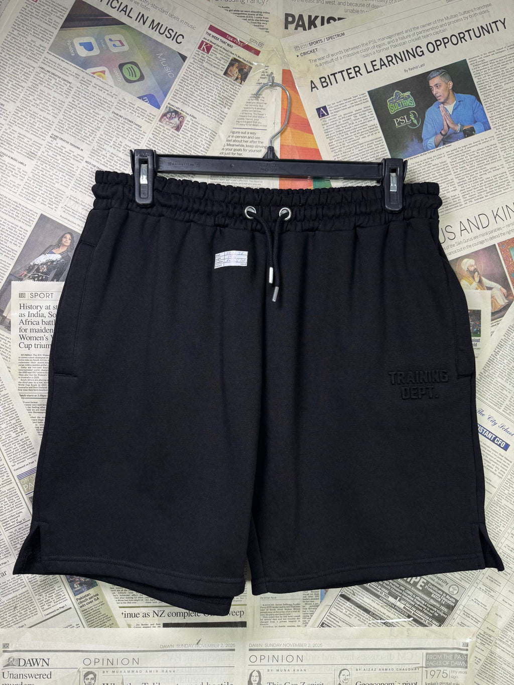 Boohoo Man® Waist: 34 to 36" | Black | Shorts | Poly - Cotton | 1160 - Genuine Maal