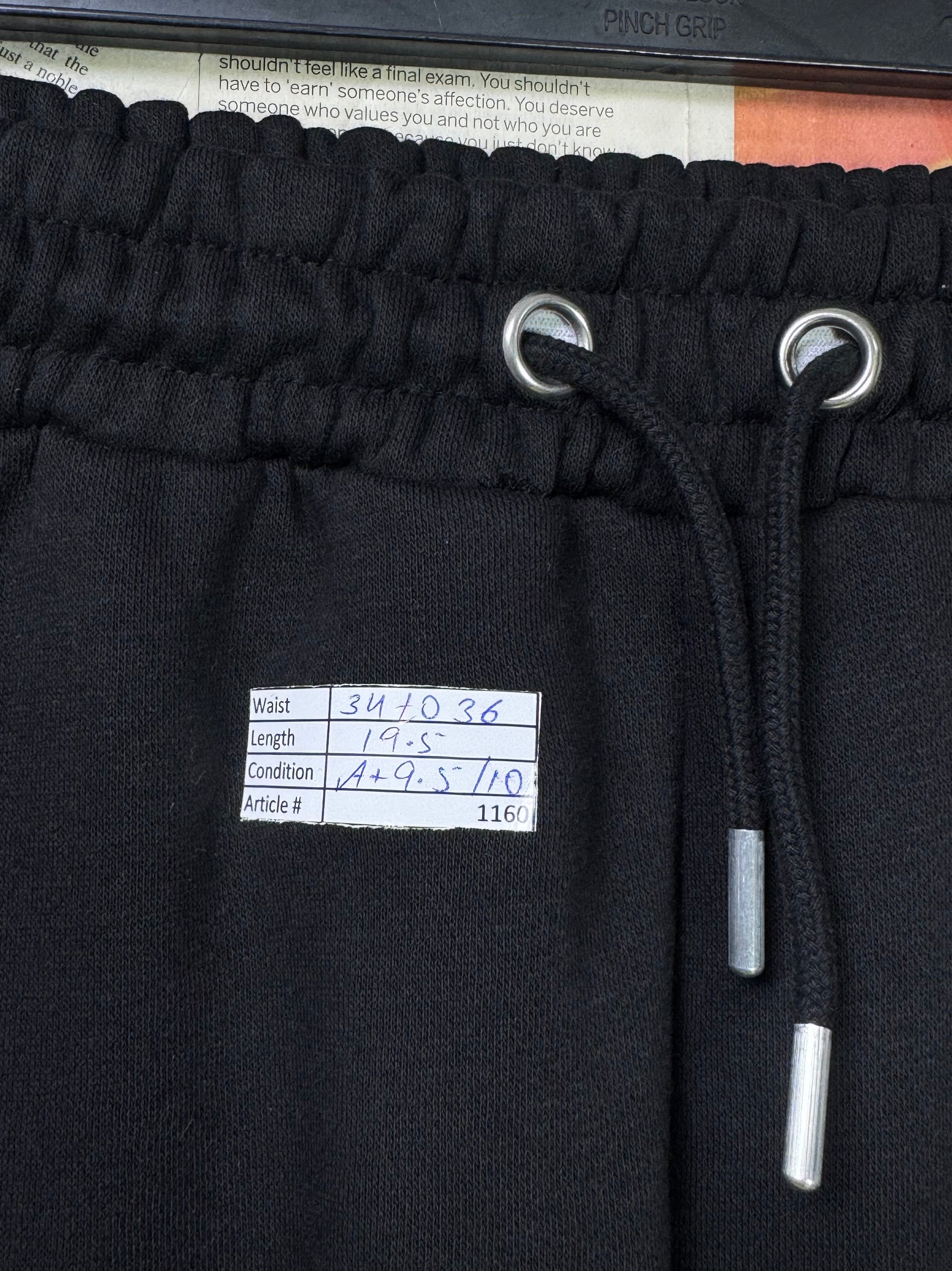 Boohoo Man® Waist: 34 to 36" | Black | Shorts | Poly - Cotton | 1160 - Genuine Maal