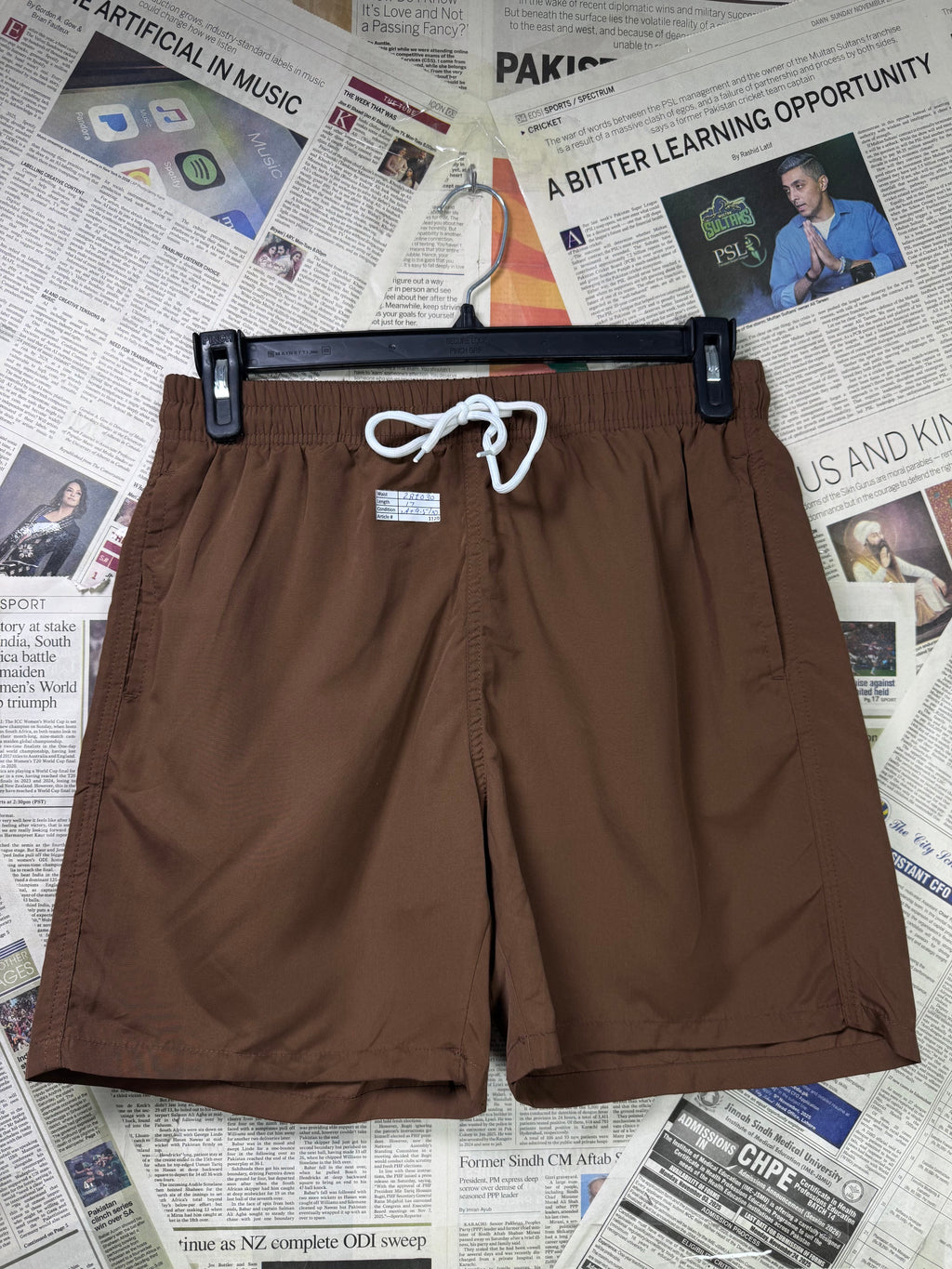 Manfinity® Waist: 28 to 30" | Brown | Shorts | Inner: mesh | Poly | 1120 - Genuine Maal