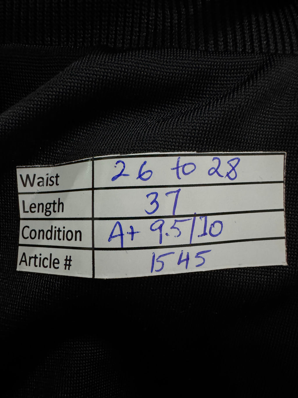 Adid*s® Waist: 26" to 28" | Black | Trousers | 1545 - Genuine Maal