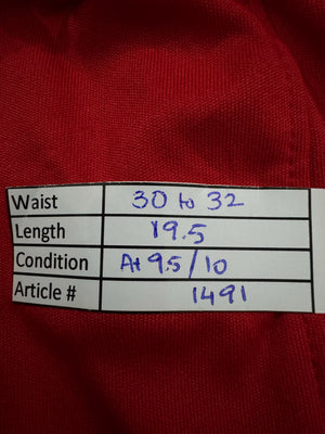 NB® Waist: 30" to 32" | Red | Sports Shorts | Poly | 1491 - Genuine Maal