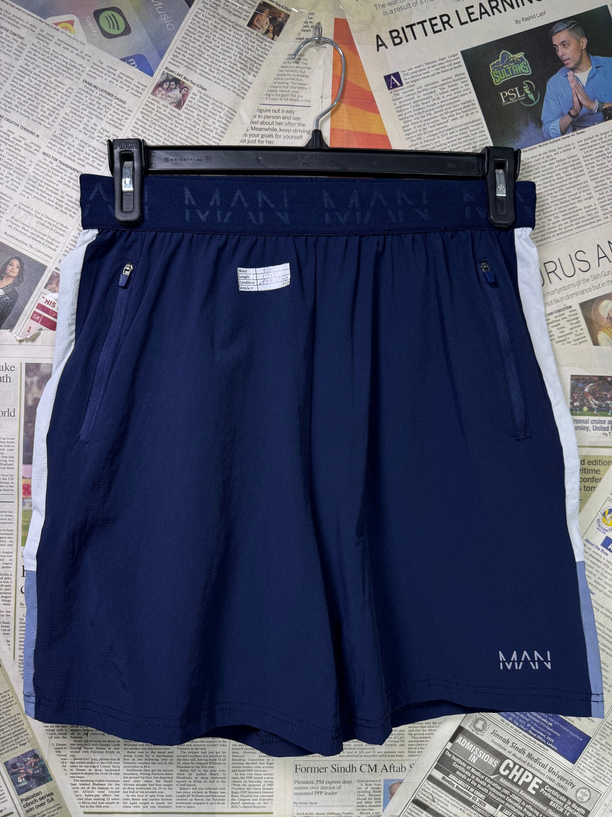 Man® Waist: 30" | Navy Blue | Shorts | 1125 - Genuine Maal