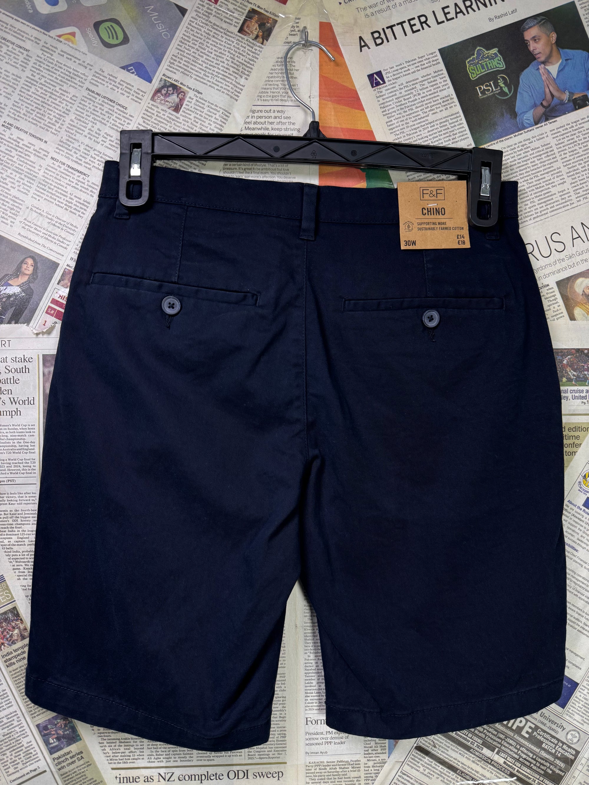 F&F® Waist: 30" | Navy Blue | Shorts | Cotton | 1149 - Genuine Maal