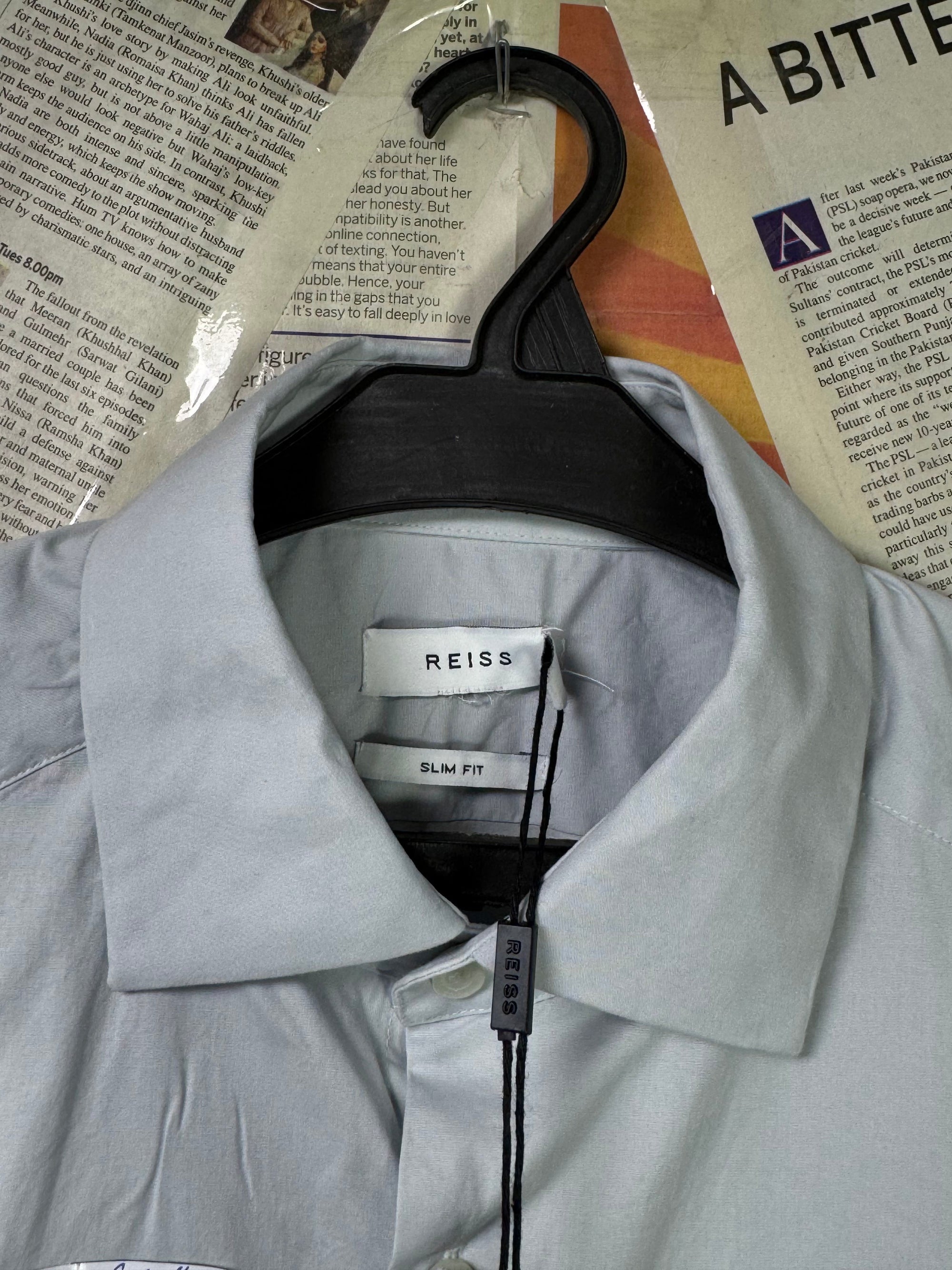 Reiss® Small | Chest: 19" | Grey | Shirt | Cotton Blend | 3177 - Genuine Maal