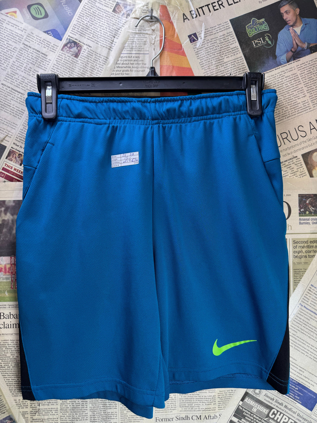 N*ke® Waist: 28" to 30" | Blue | Sports Shorts | Poly | 2399 - Genuine Maal