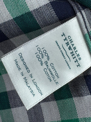 Charles Tyrwhitt® Large | Chest 23” | Check | Oxford Shirt | Cotton | 4322 - Genuine Maal