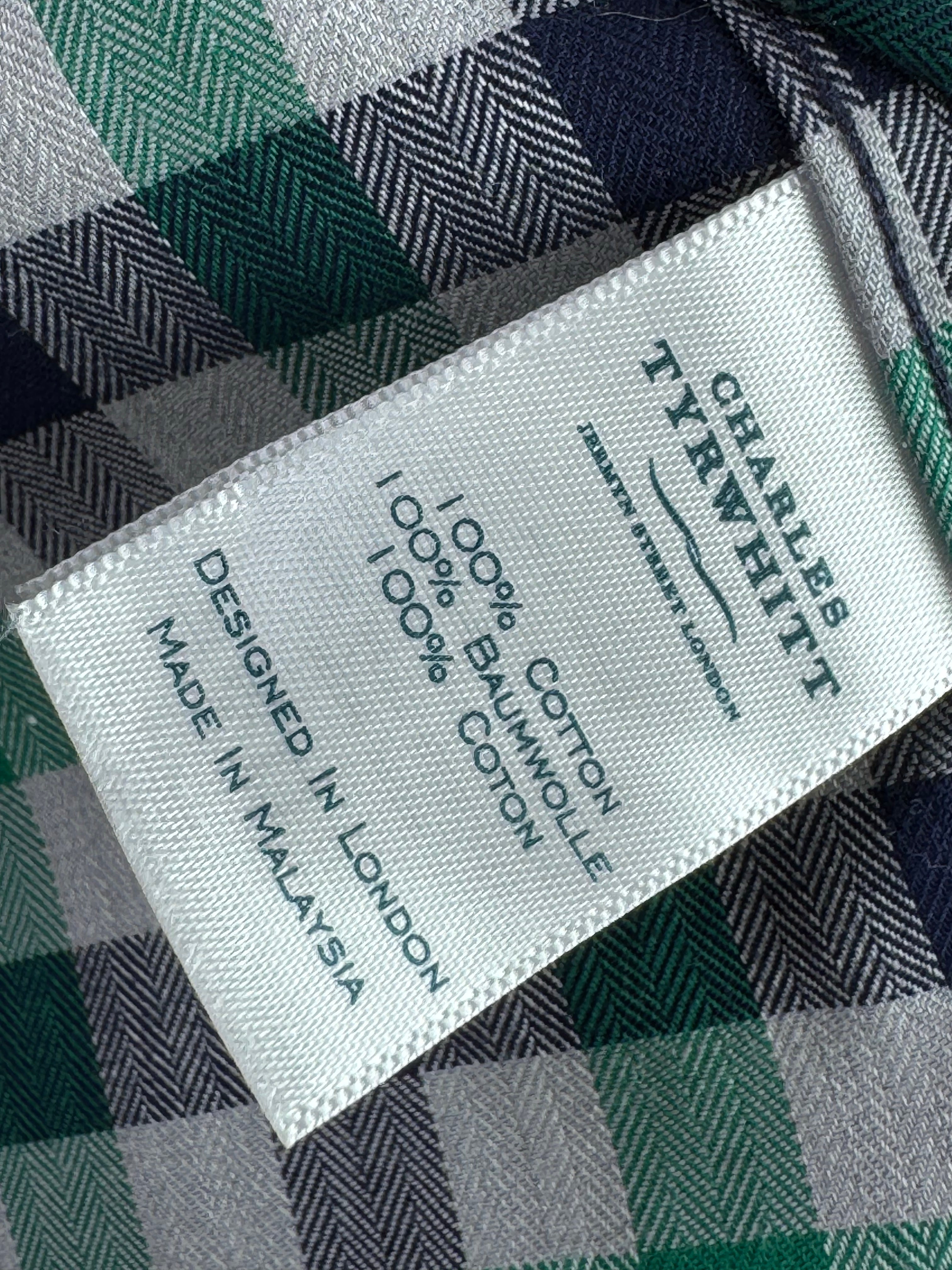 Charles Tyrwhitt® Large | Chest 23” | Check | Oxford Shirt | Cotton | 4322 - Genuine Maal