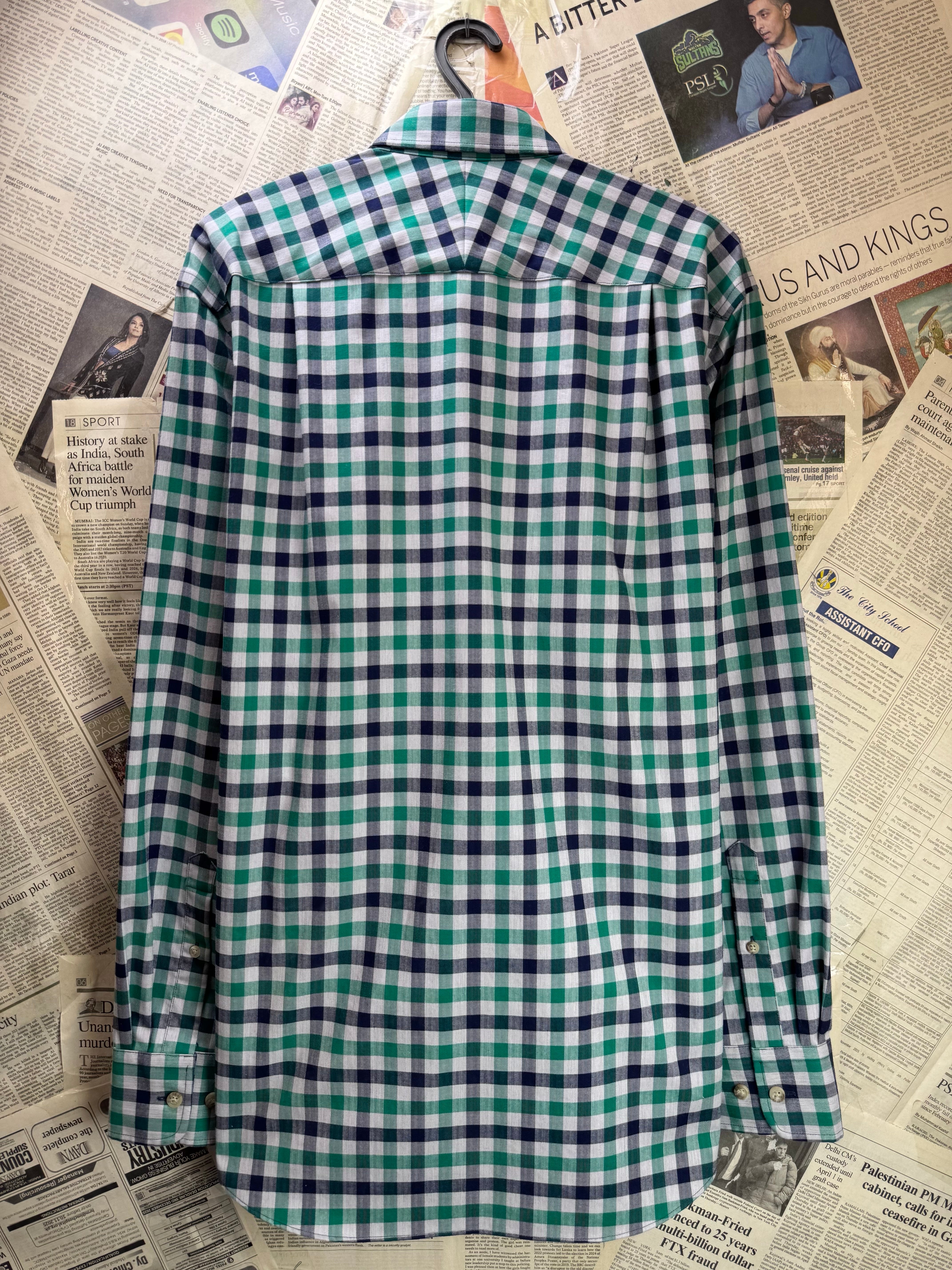 Charles Tyrwhitt® Large | Chest 23” | Check | Oxford Shirt | Cotton | 4322 - Genuine Maal