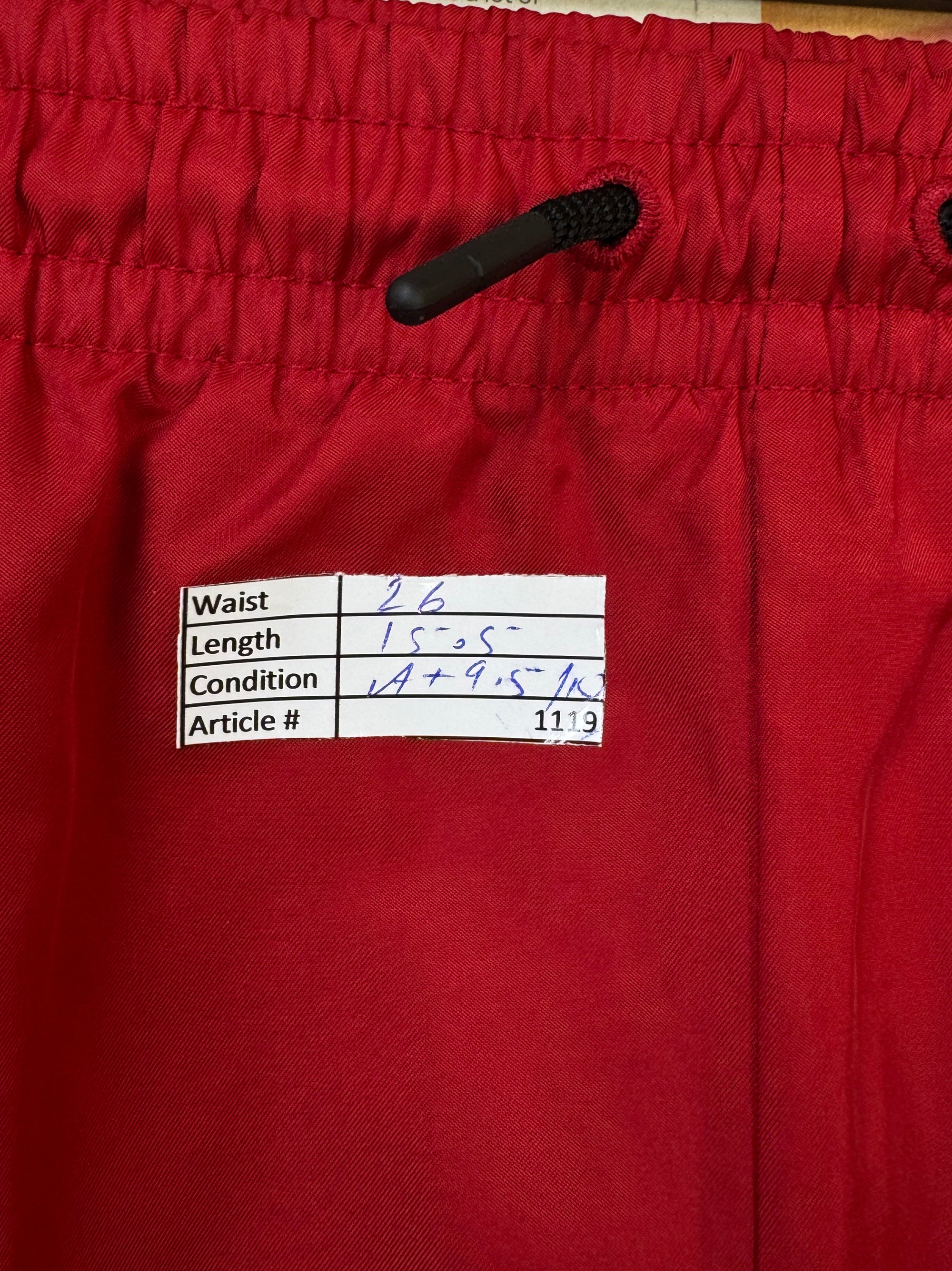 Jordan® Waist: 26" | Red | Activewear Shorts | Inner: Mesh | Poly | 1119 - Genuine Maal