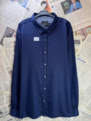 Jasper Conran® XXL | Chest: 27" | Blue Striped | Shirt | Cotton | 4324 - Genuine Maal