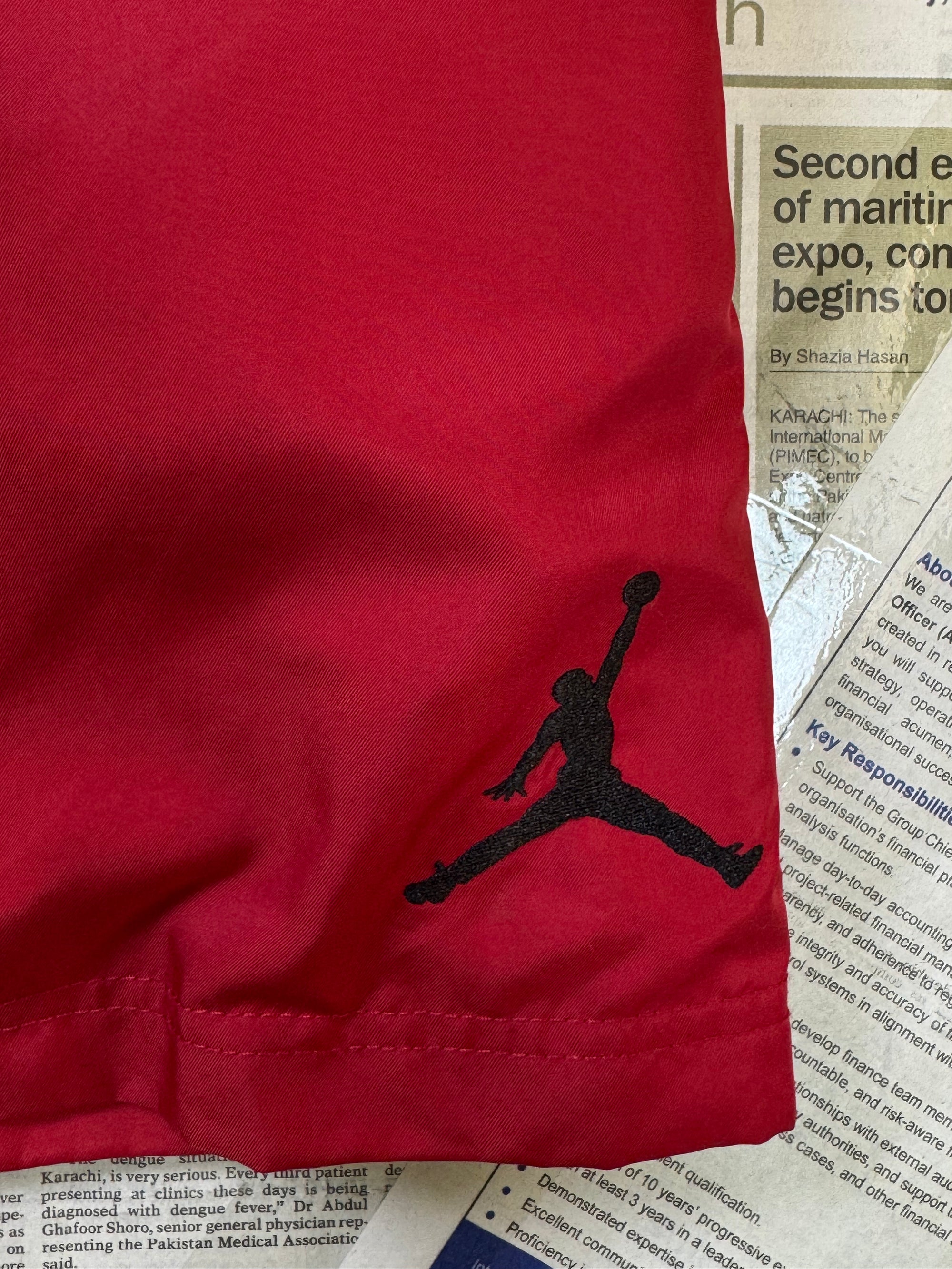 Jordan® Waist: 26" | Red | Activewear Shorts | Inner: Mesh | Poly | 1119 - Genuine Maal