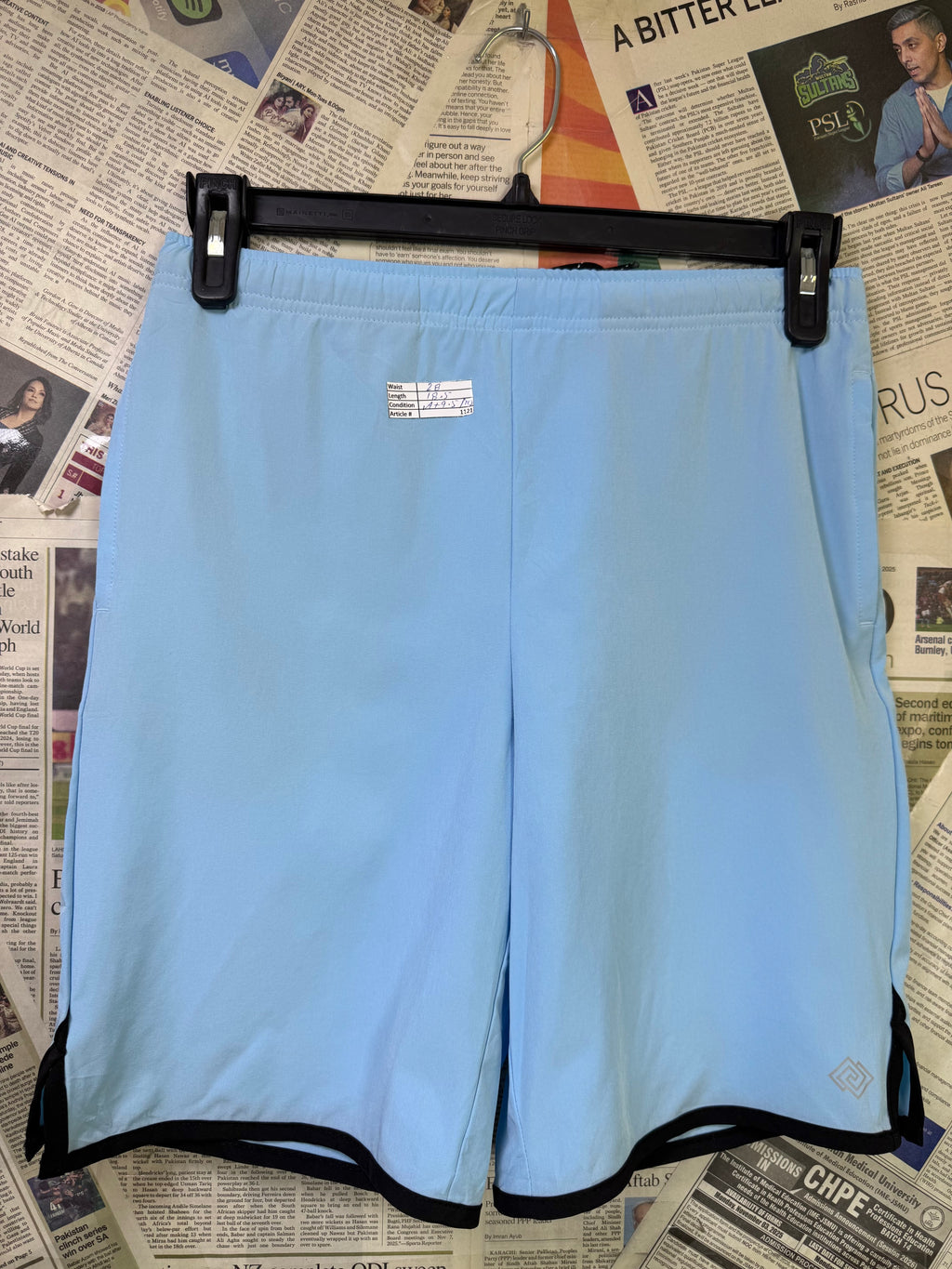 Zelos® Waist: 28" | Blue | Gym Shorts | Poly - Spandex | 1121 - Genuine Maal