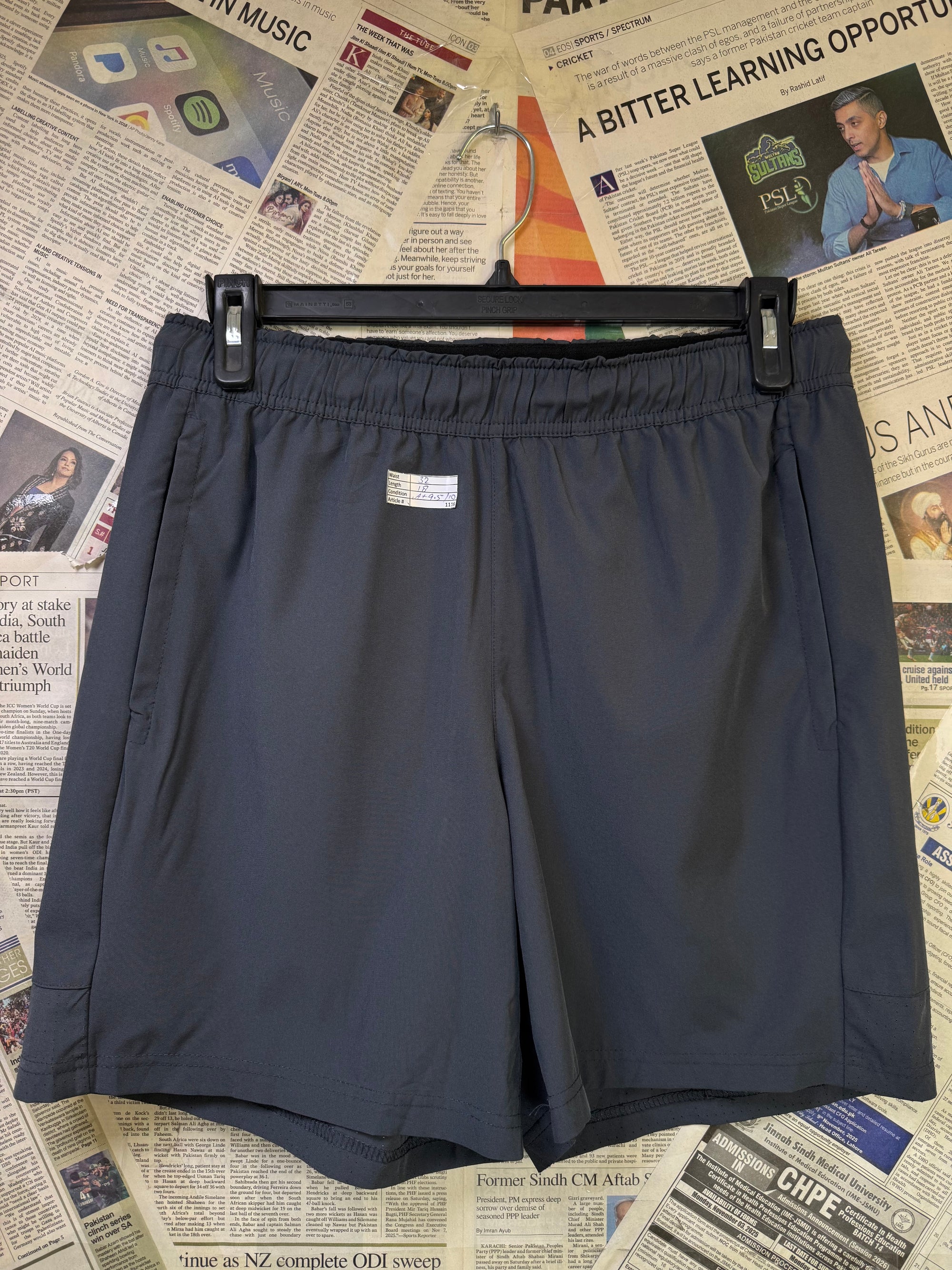 Motion® Waist: 32" | Charcoal | Gym Shorts | 1116 - Genuine Maal