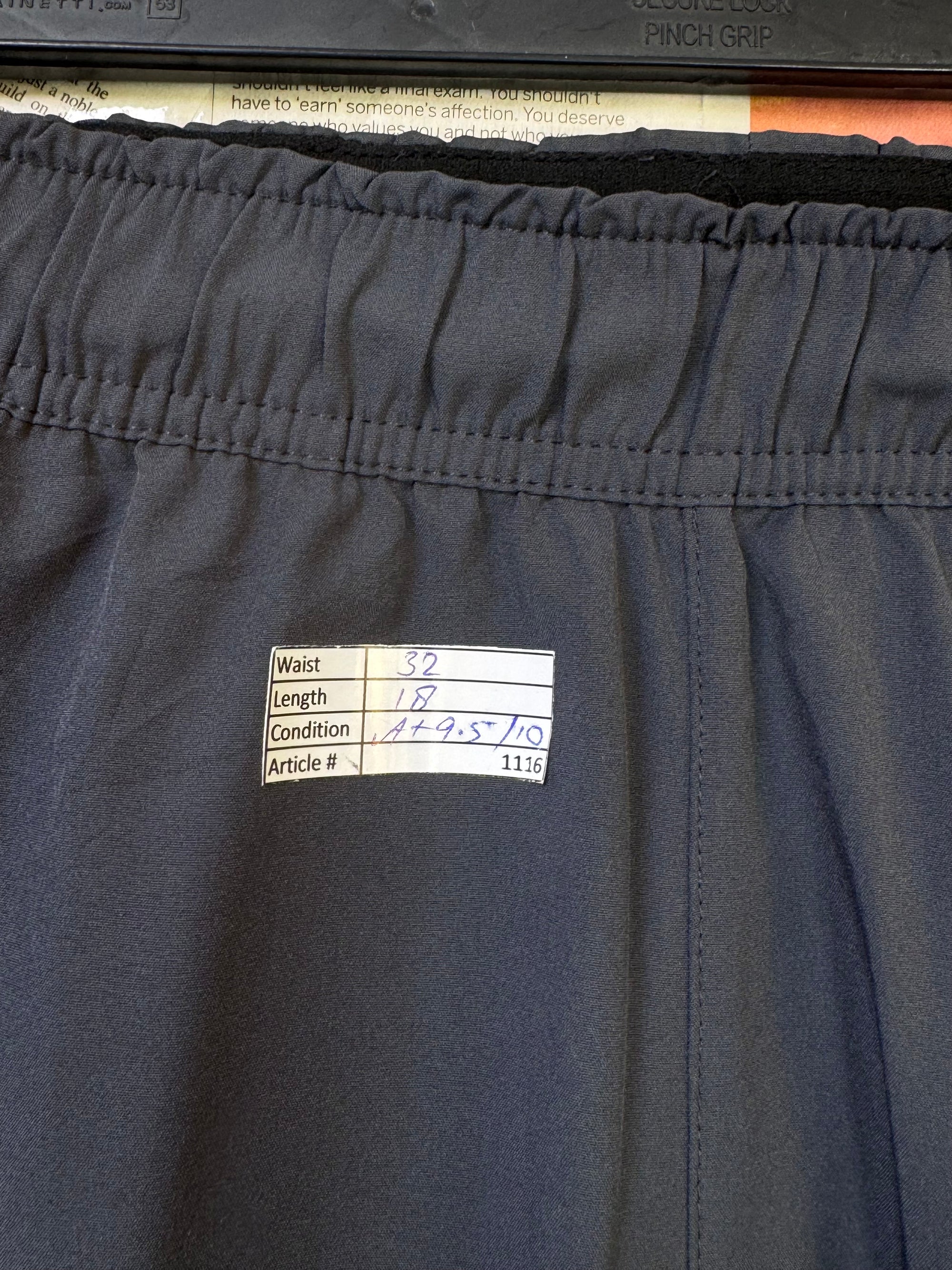 Motion® Waist: 32" | Charcoal | Gym Shorts | 1116 - Genuine Maal