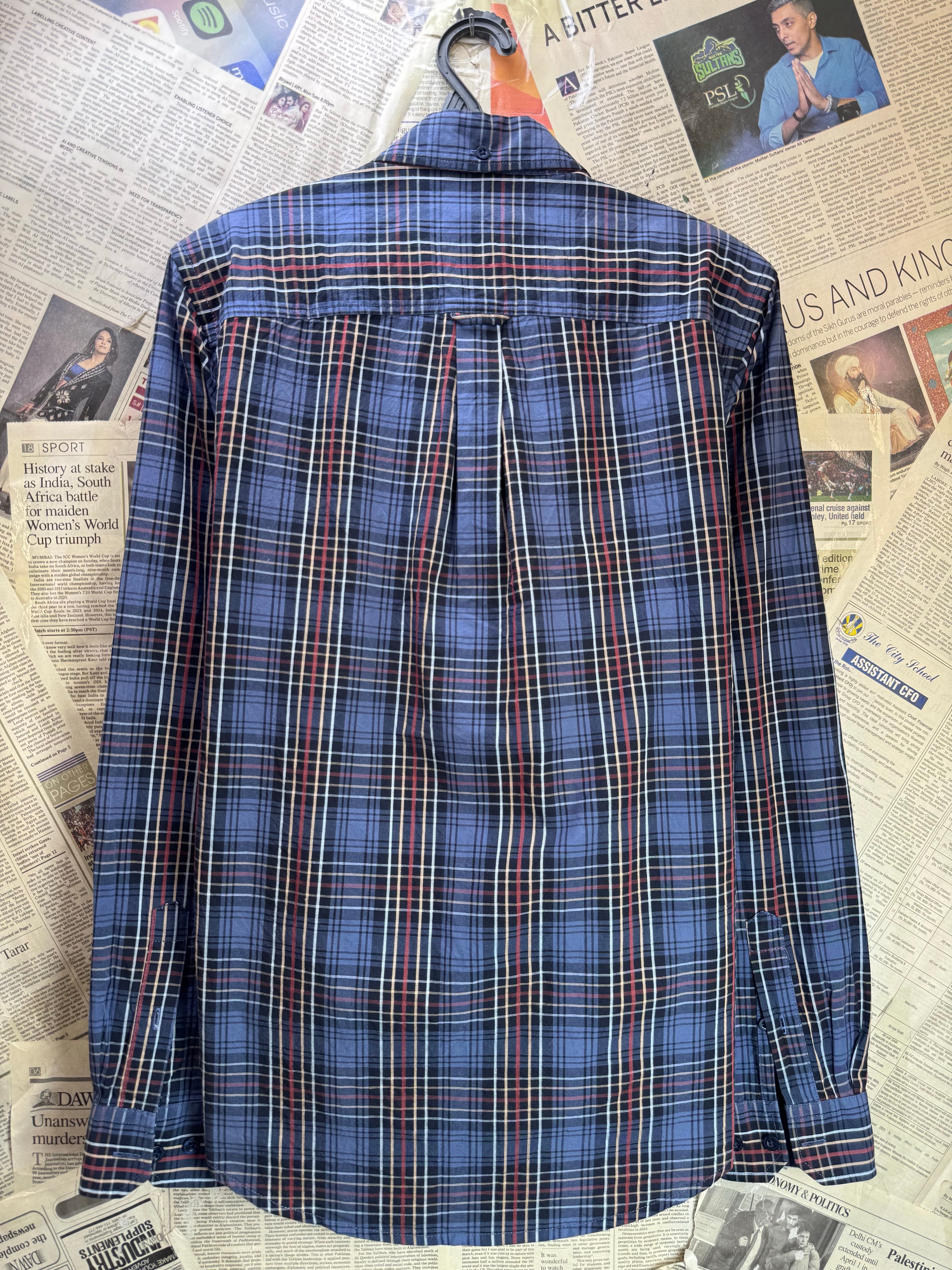 Ben Sherman® Small | Chest: 20.5" | Blue Check | Shirt | Cotton | 4314 - Genuine Maal