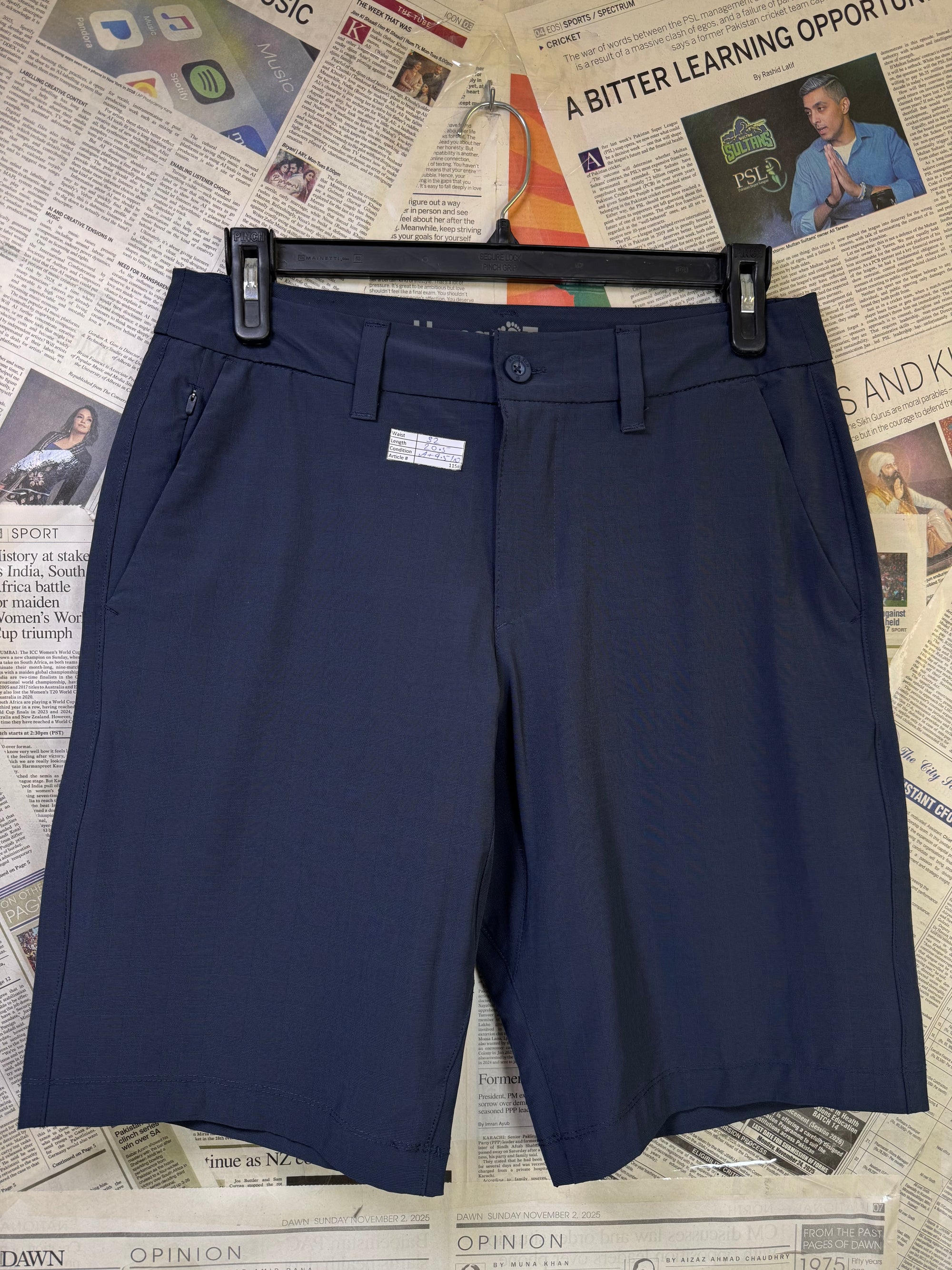 HangTen® Waist: 32" | Blue | Golf Shorts | Poly - Elastane | 1156 - Genuine Maal