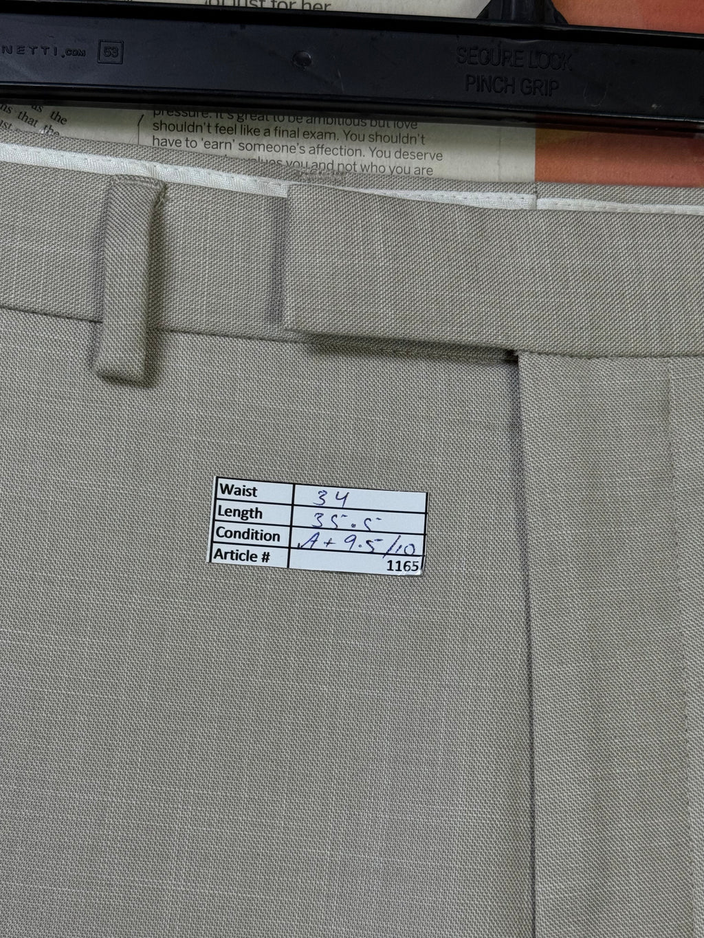 M&S® Waist: 34" | Light Gray | Dress Pants | Poly - Viscose | 1165 - Genuine Maal