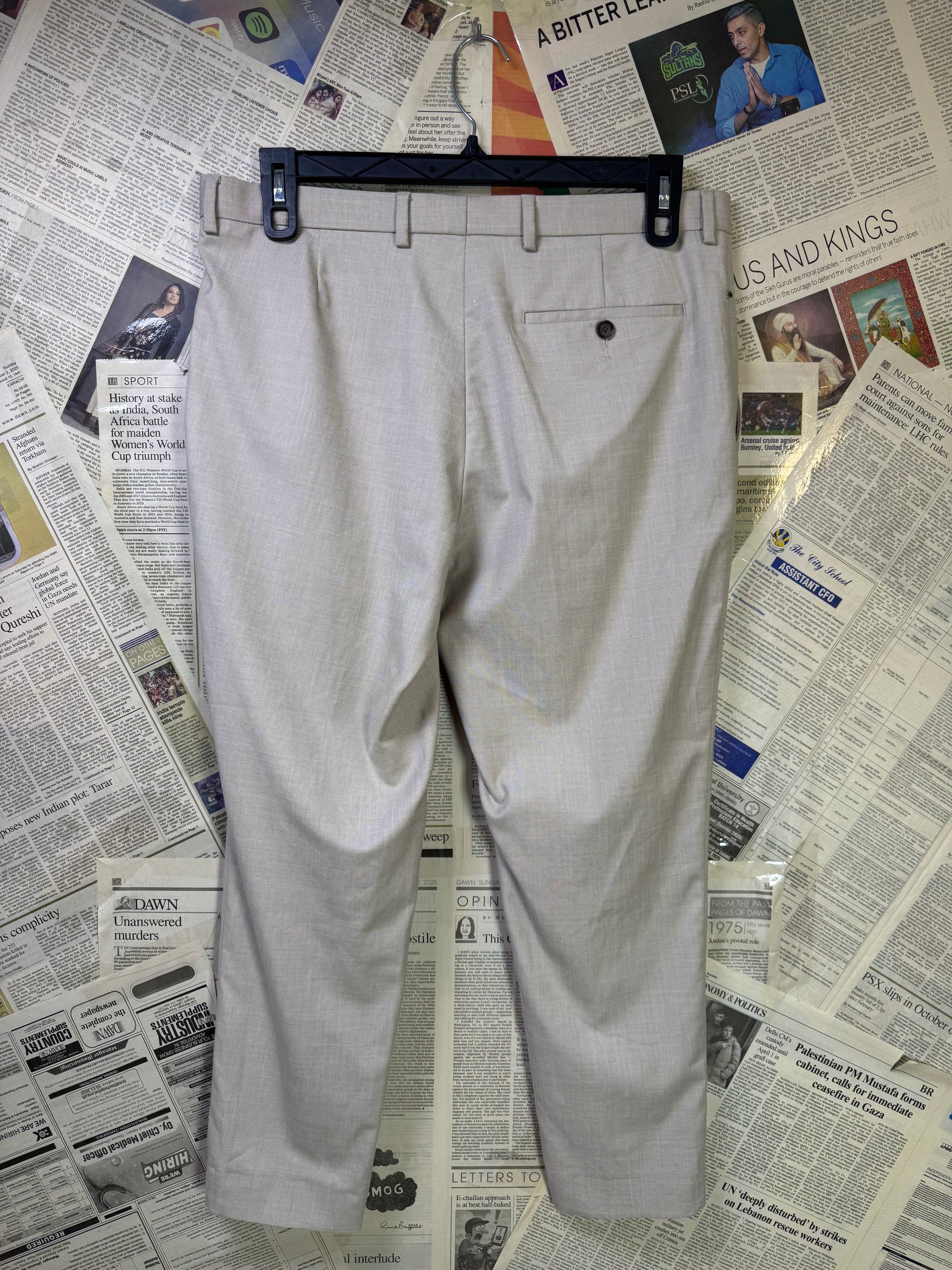 M&S® Waist: 34" | Light Gray | Dress Pants | Poly - Viscose | 1165 - Genuine Maal