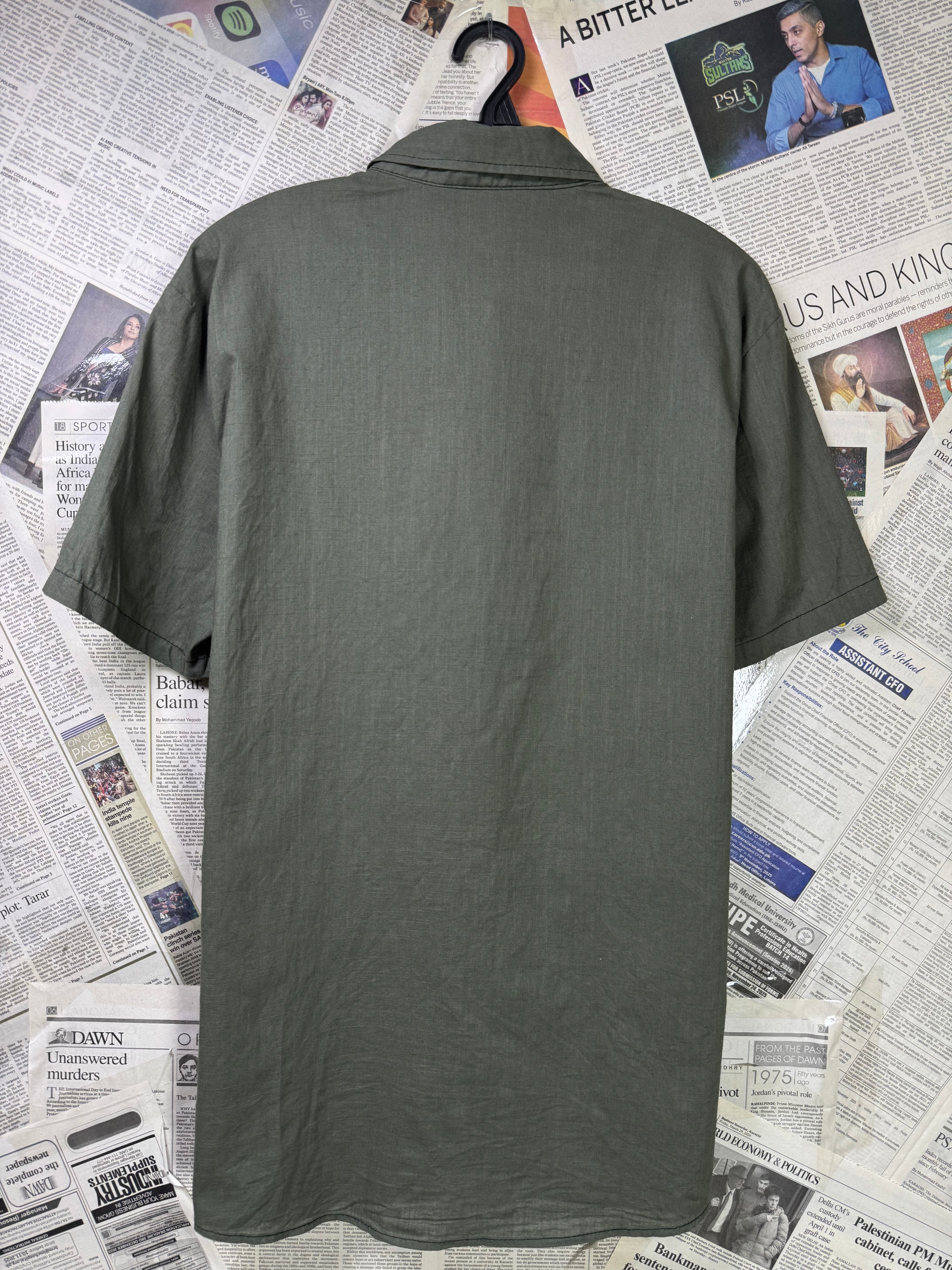 Shein® Small | Chest: 21" | Moss Green | Shirt | Cotton | 3187 - Genuine Maal
