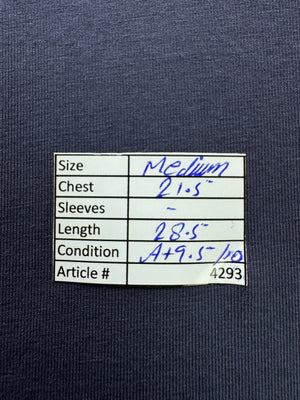 Primark® Medium | Chest: 21.5" | Space Blue | T-Shirt | Cotton - Elastane | 4293 - Genuine Maal