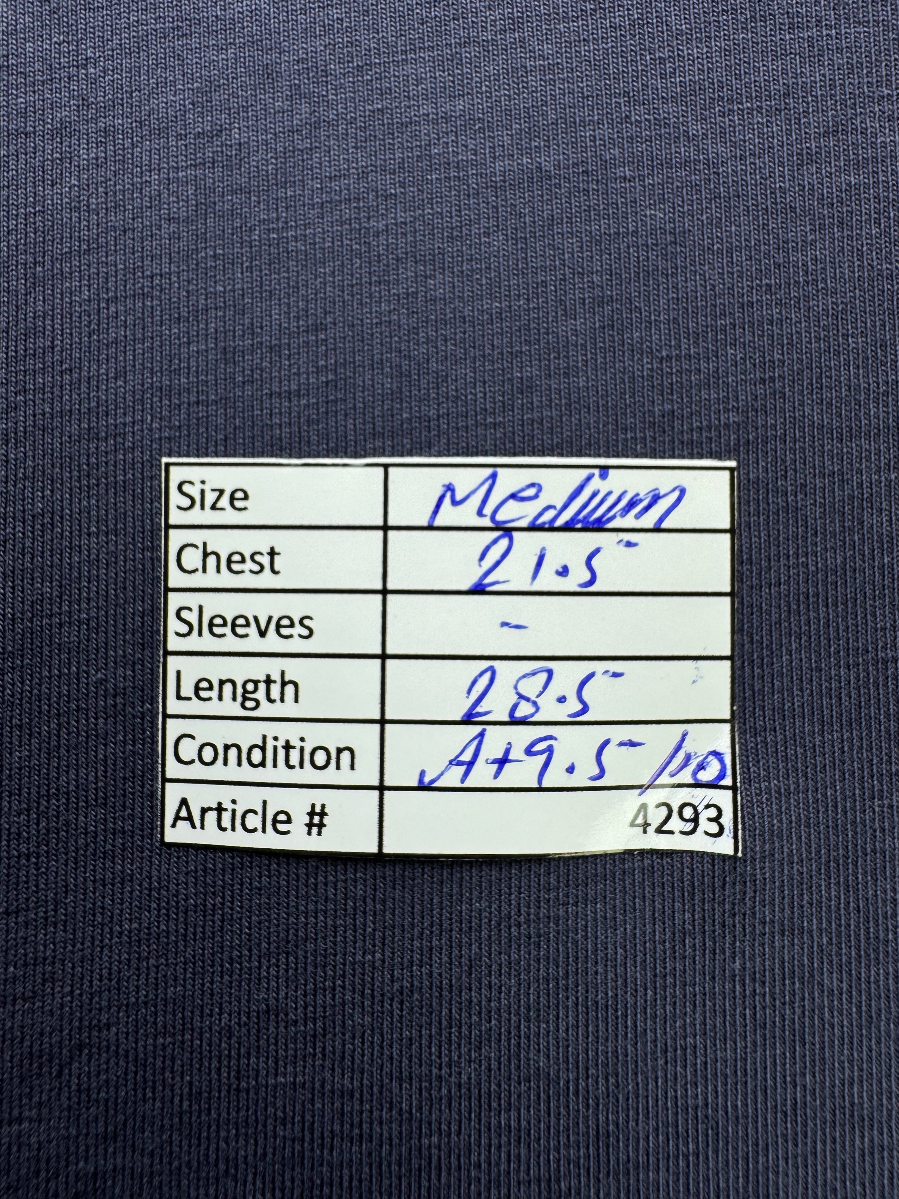 Primark® Medium | Chest: 21.5" | Space Blue | T-Shirt | Cotton - Elastane | 4293 - Genuine Maal