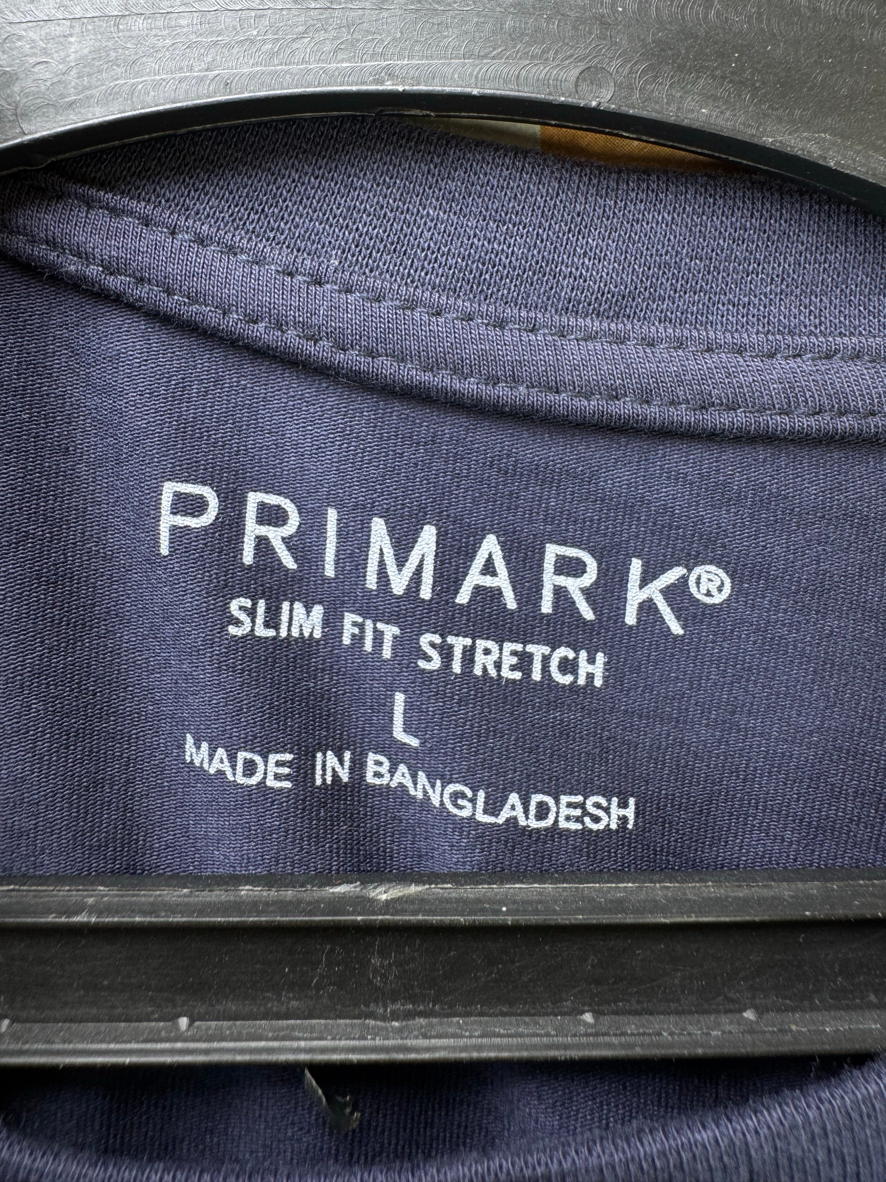 Primark® Medium | Chest: 21.5" | Space Blue | T-Shirt | Cotton - Elastane | 4293 - Genuine Maal