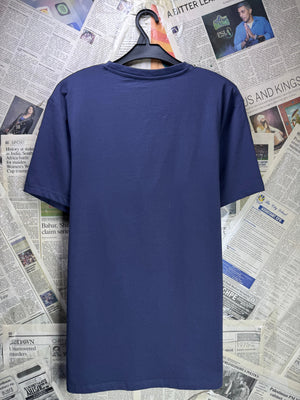 Primark® Medium | Chest: 21.5" | Space Blue | T-Shirt | Cotton - Elastane | 4293 - Genuine Maal