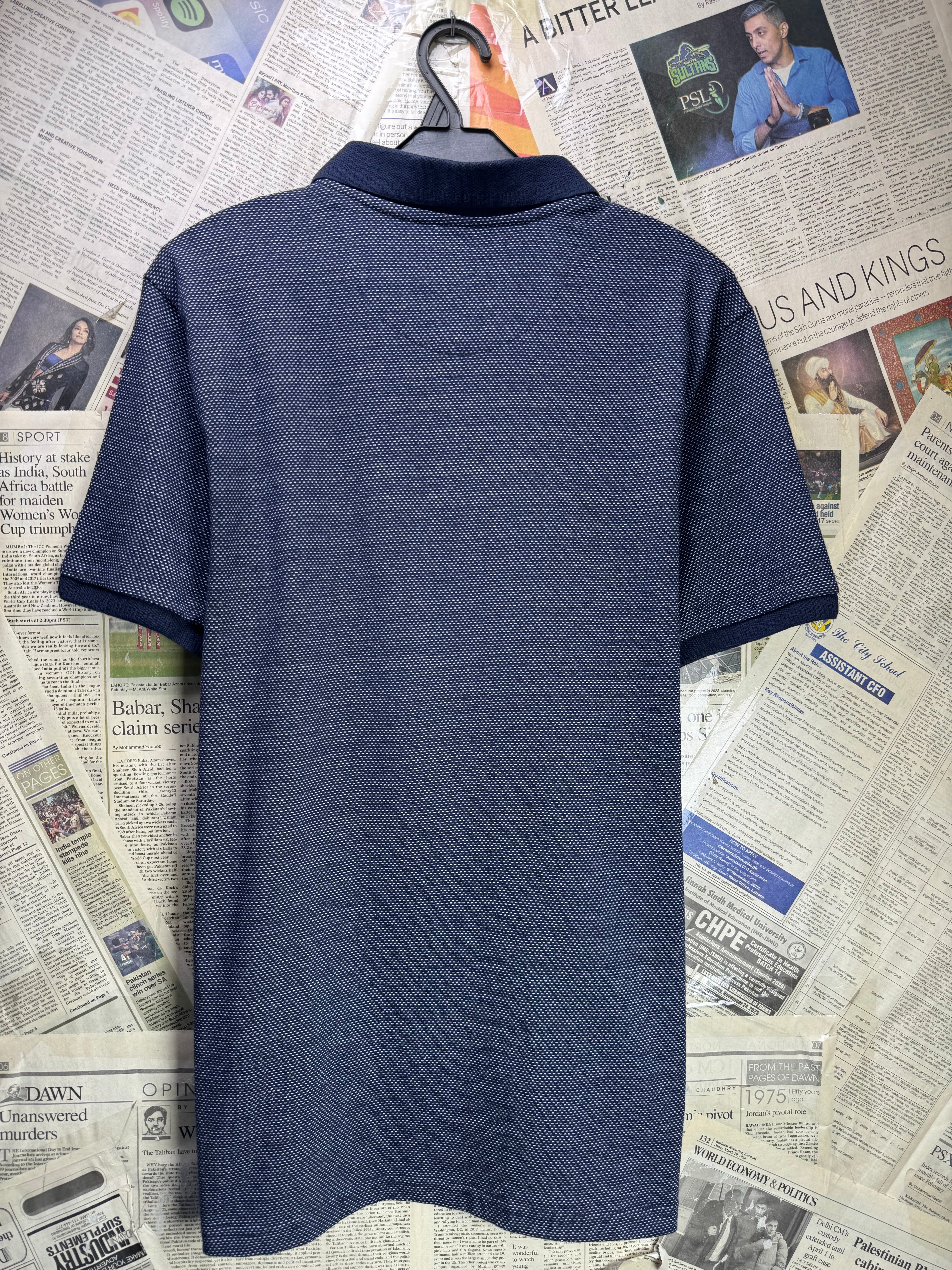 MAN® Small | Chest: 20" | Blue | Polo | Cotton - Poly | 4295 - Genuine Maal