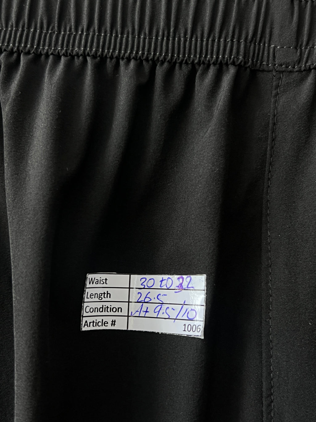 SPORT® Black | Waist: 30" to 32" | 3 Quarter Shorts | 1006 - Genuine Maal