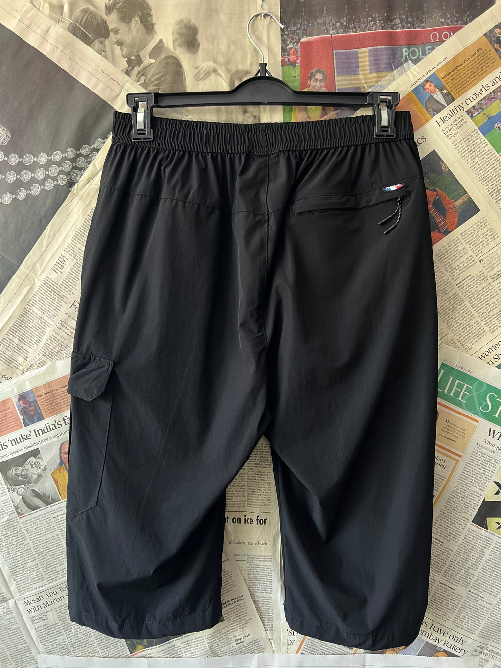 SPORT® Black | Waist: 30" to 32" | 3 Quarter Shorts | 1006 - Genuine Maal