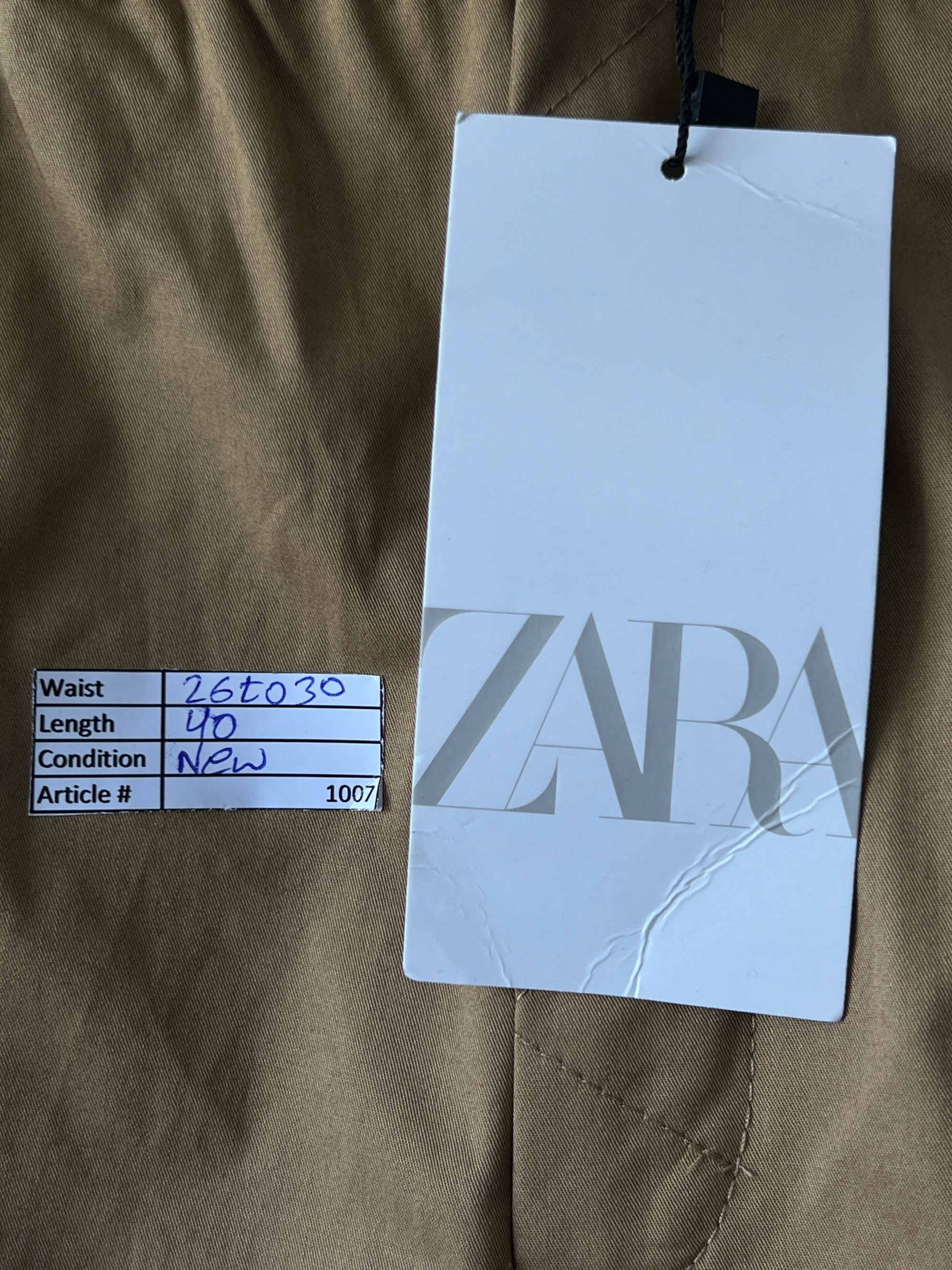 ZARA® Camel | Waist: 26" to 28" | Jogger Pants| 1007 - Genuine Maal