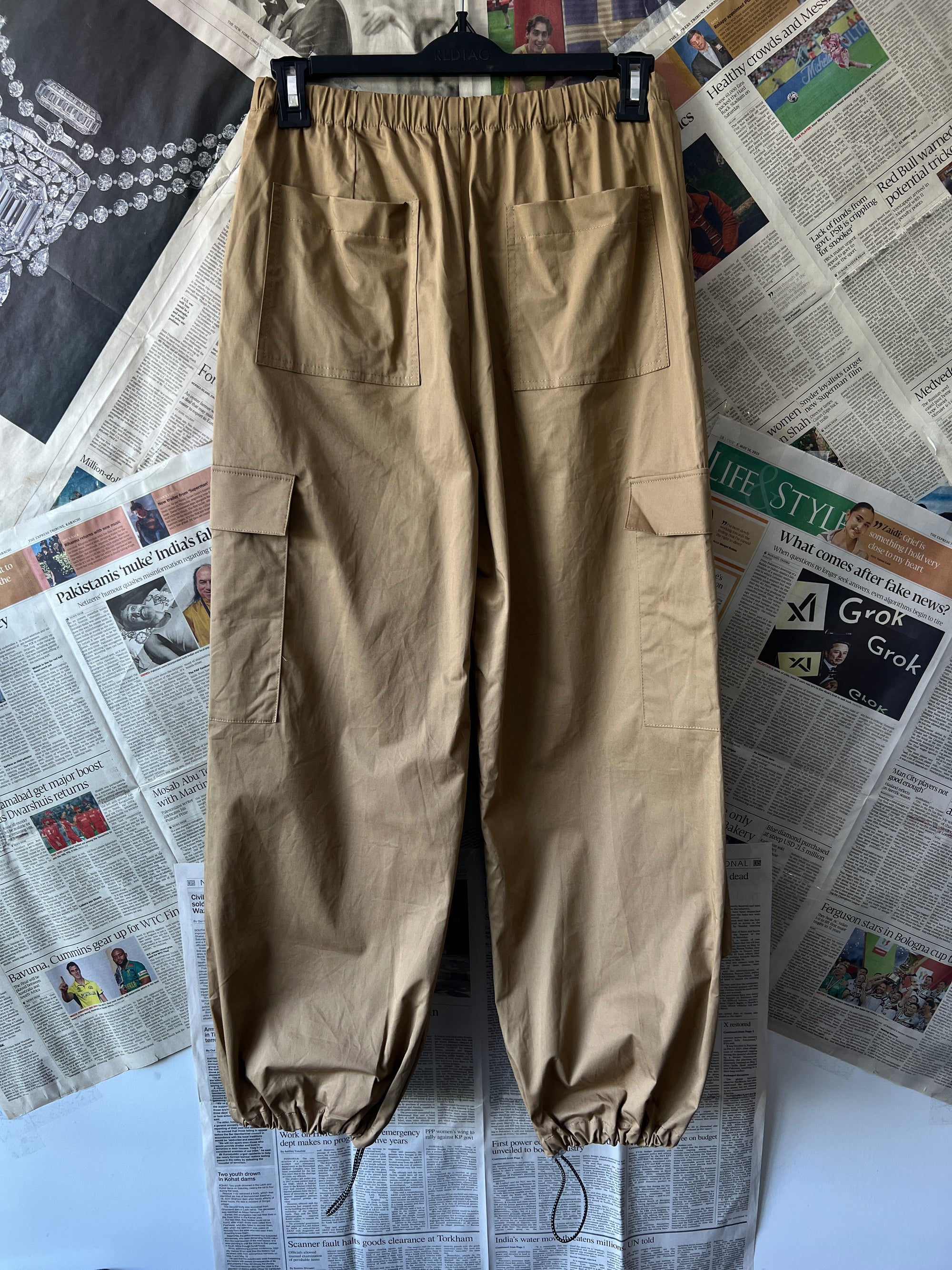 ZARA® Camel | Waist: 26" to 28" | Jogger Pants| 1007 - Genuine Maal