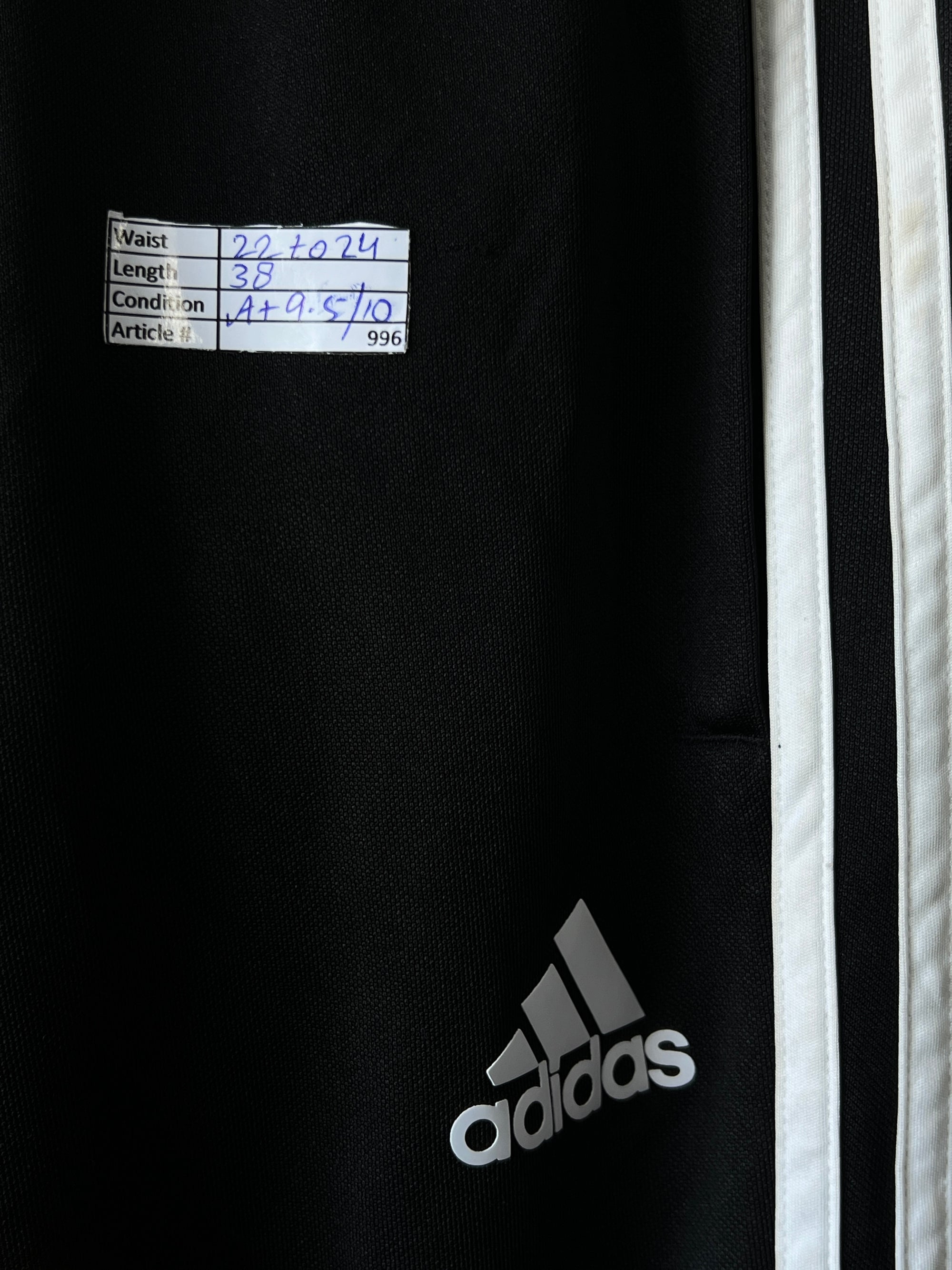 Adid*s® Black | Waist: 22" to 24" | Trouser | 996 - Genuine Maal