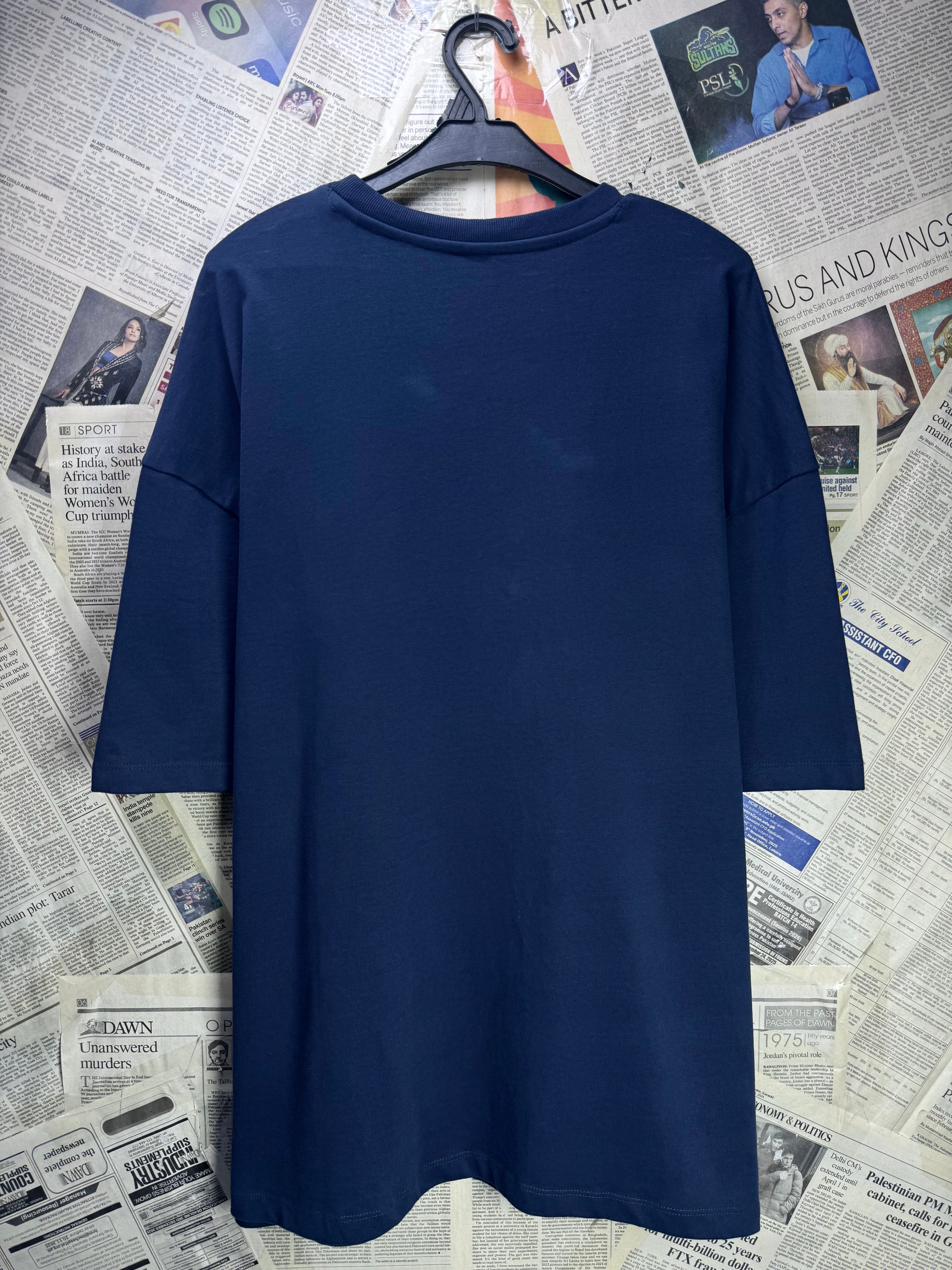Playfulism® XL | Chest: Oversize" | Blue | T-Shirt | Cotton | 4126 - Genuine Maal