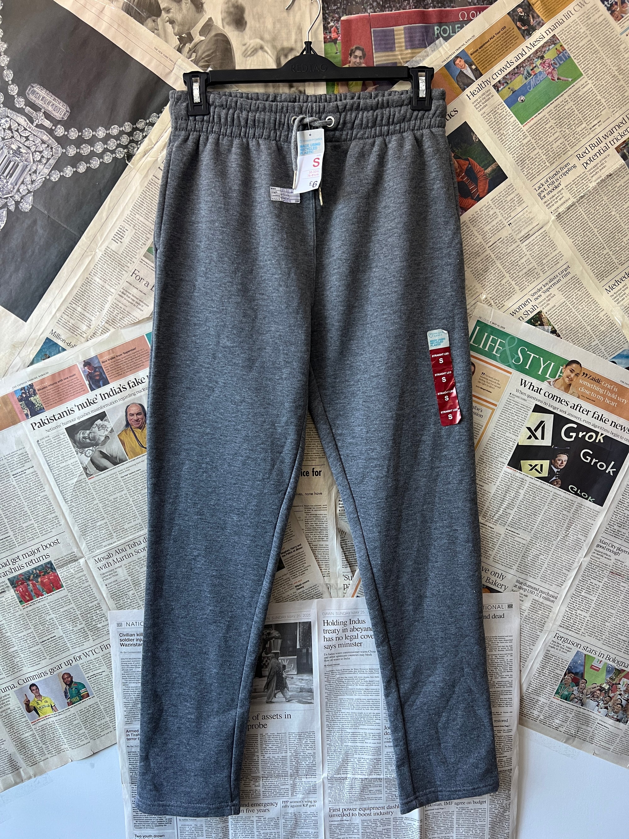 Primark® Grey | Waist: 30" to 32" | Trouser | 1004 - Genuine Maal