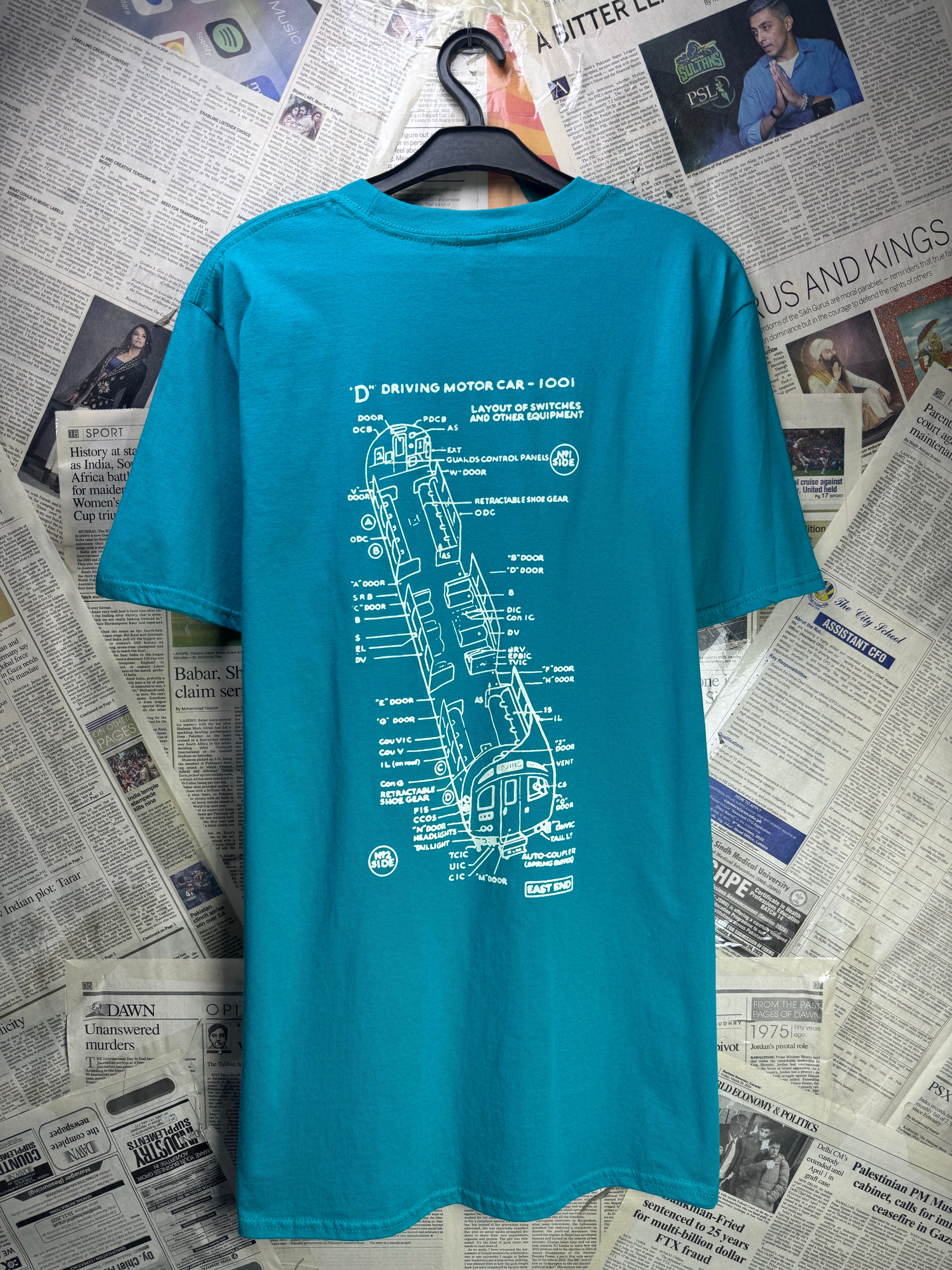 Black Chrome® Small | Chest: 20.5" | Cyan | T-Shirt | 4105 - Genuine Maal
