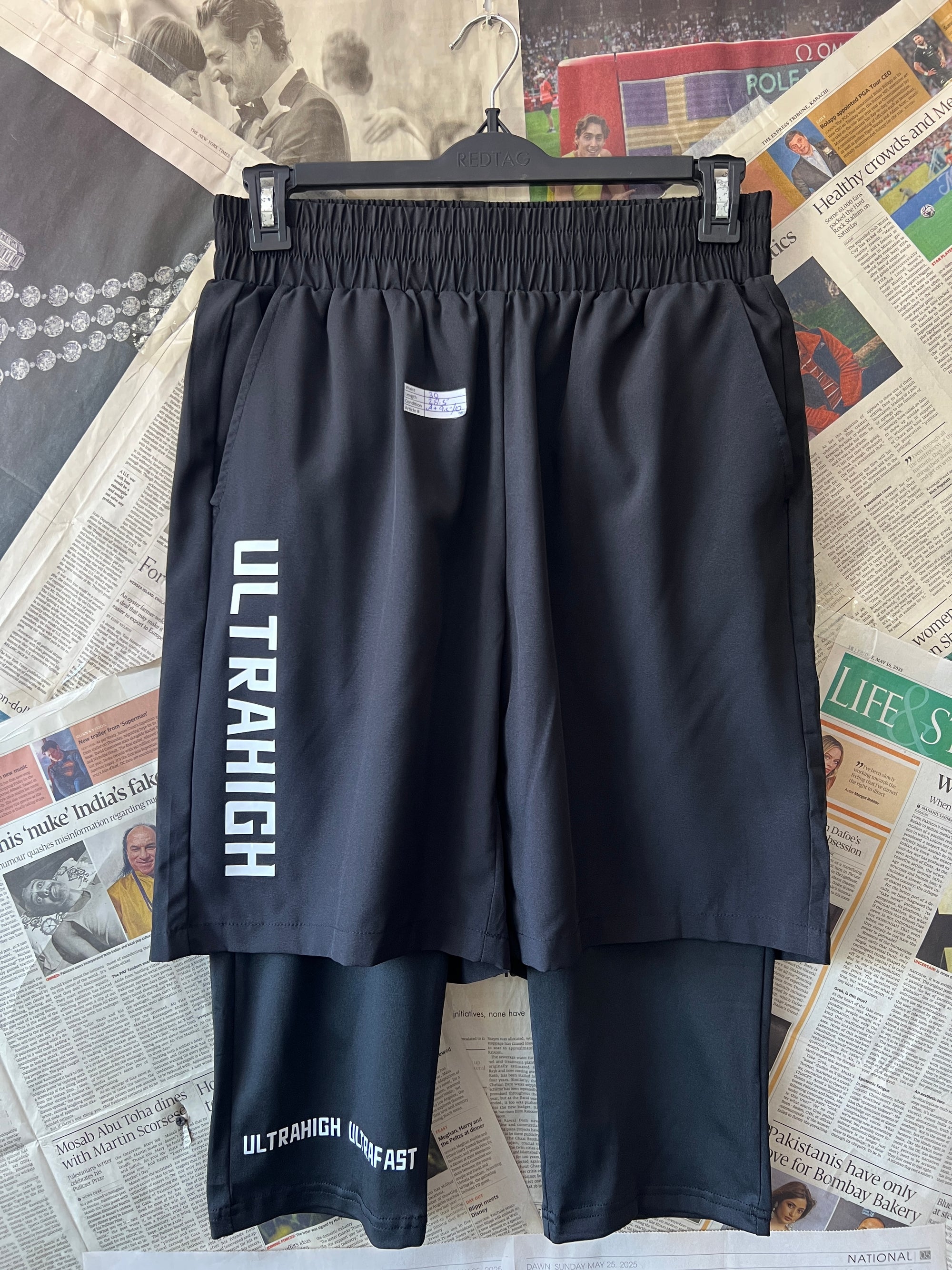Ultra High® Black | Waist: 30" | Shorts | 989 - Genuine Maal
