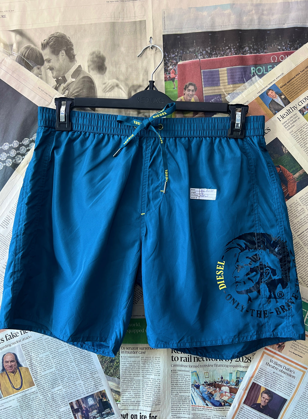 Diesel® Dark Cyan | Waist: 32" to 34" | Shorts | 981 - Genuine Maal