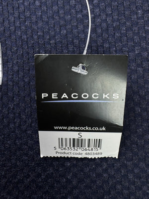 Peacock® Small | Chest: 19" | Blue | Knit T-Shirt | Poly - Visc - Elastane | 4128 - Genuine Maal