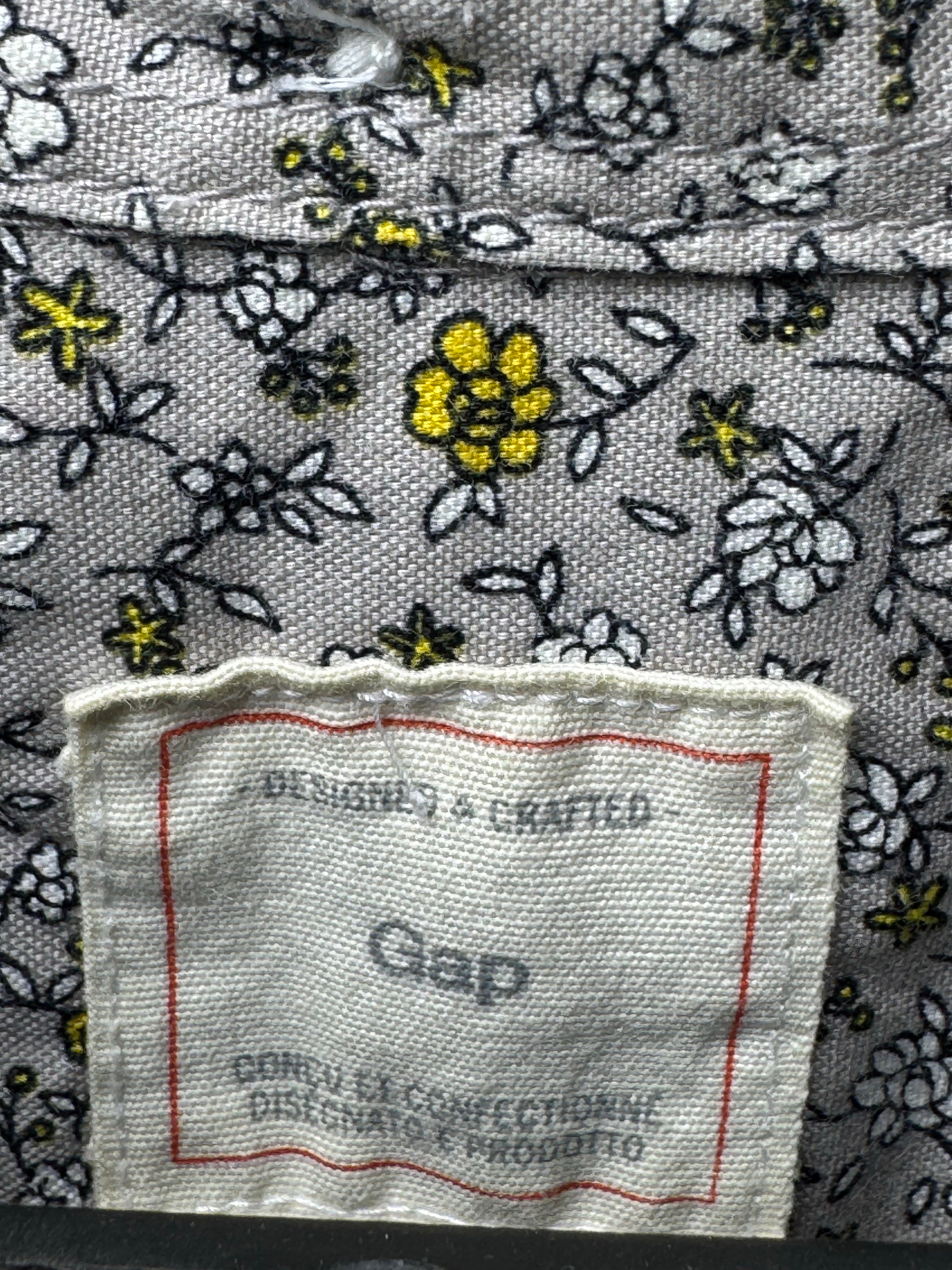 GAP® Large | Chest 23” | Grey Floral | Shirt | Cotton | 4353 - Genuine Maal