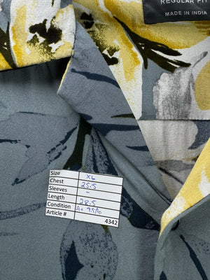Primark® XL | Chest: 25.5" | Floral | Hawaii Shirt | Viscose | 4342 - Genuine Maal