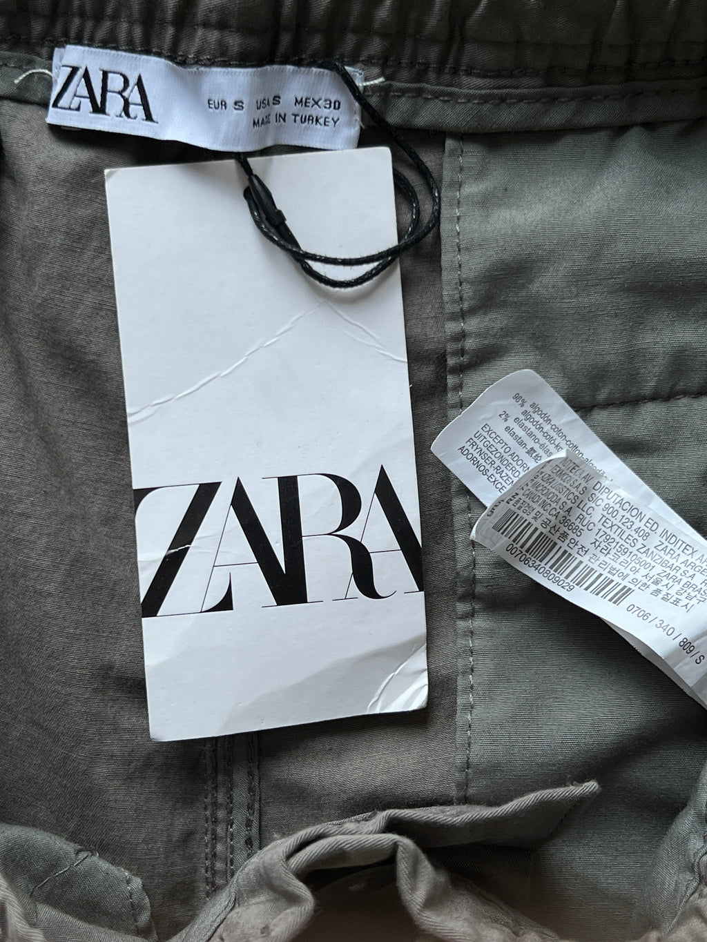 Zara® Waist: 30" to 30" | Dark Beige | Cargo Trouser | 1012 - Genuine Maal