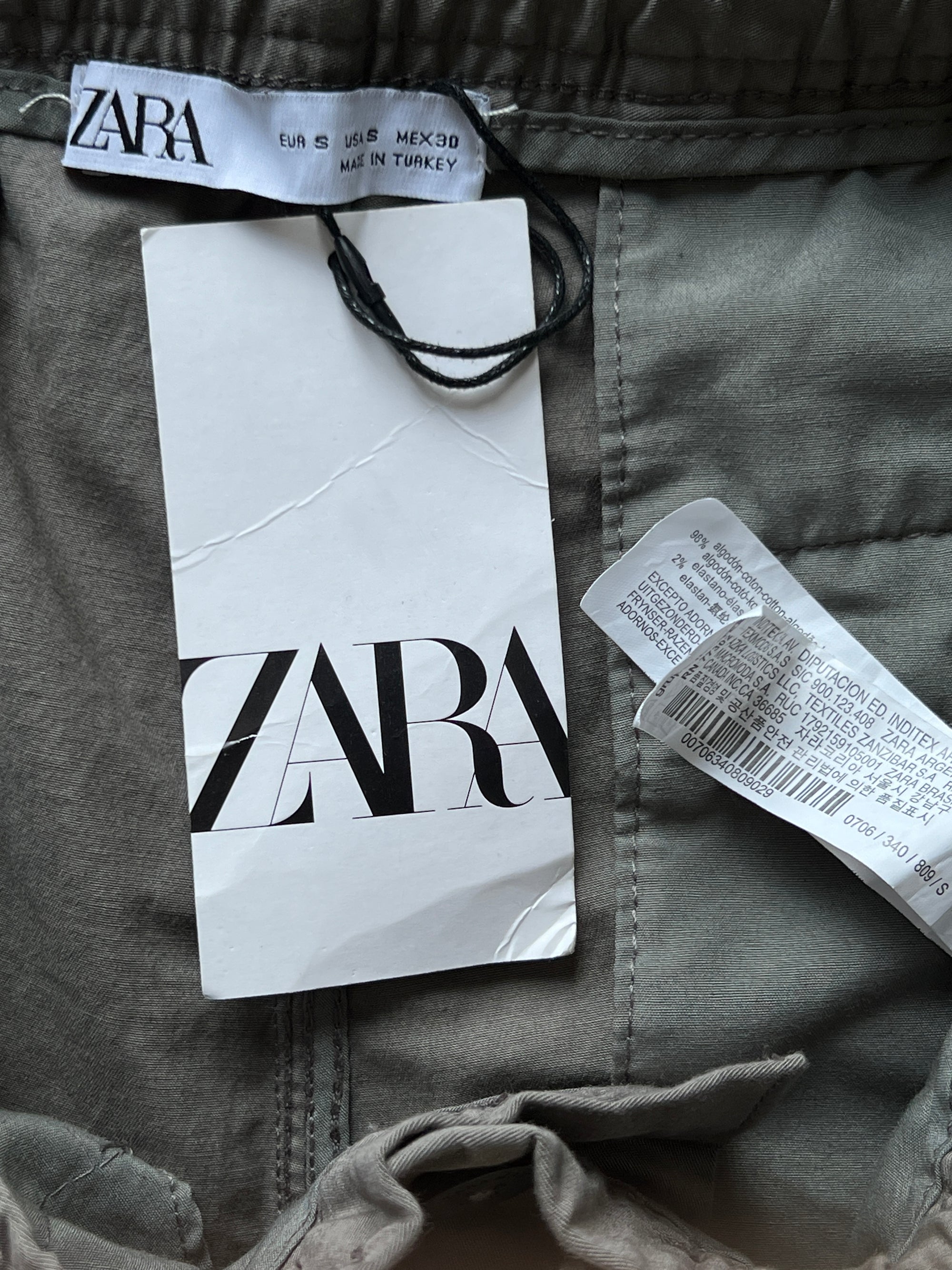 Zara® Waist: 30" to 30" | Dark Beige | Cargo Trouser | 1012 - Genuine Maal