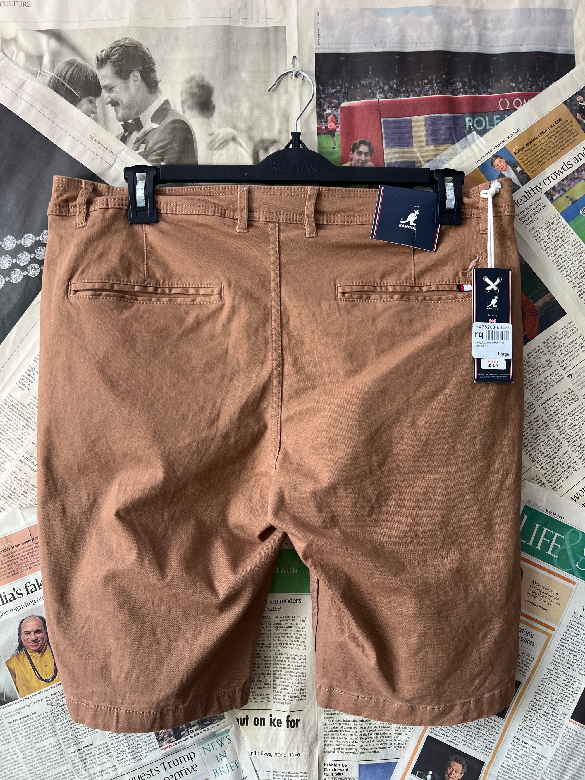 Kangol® Waist: 36" | Rust | Shorts | 998 - Genuine Maal