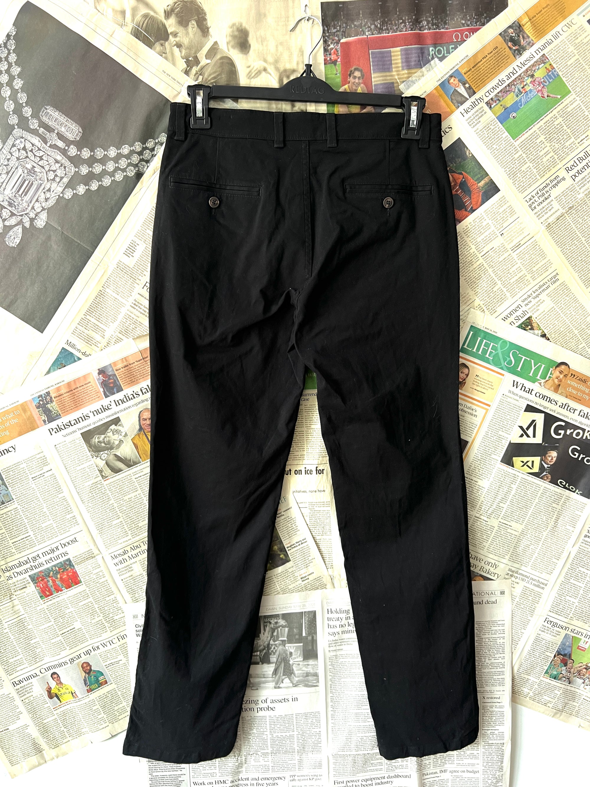 Brook Taverner® Waist: 30" | Black | Chino Pants | 983 - Genuine Maal